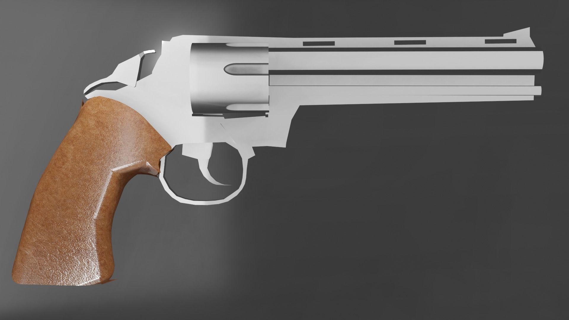 Highly detailed 3D revolver model Free low-poly 3D model_1