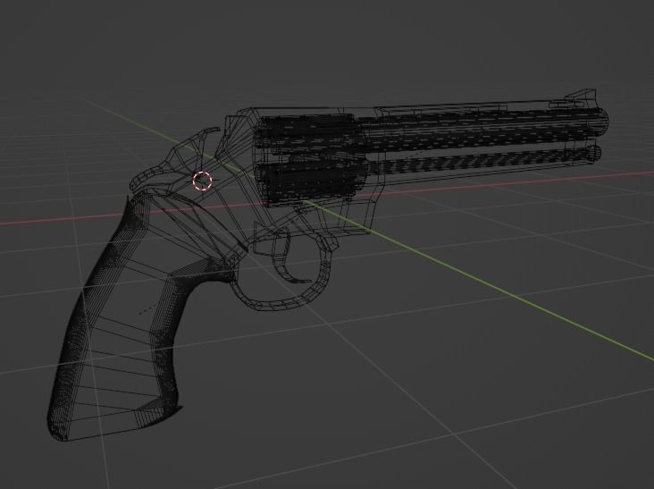 Highly detailed 3D revolver model Free low-poly 3D model_5