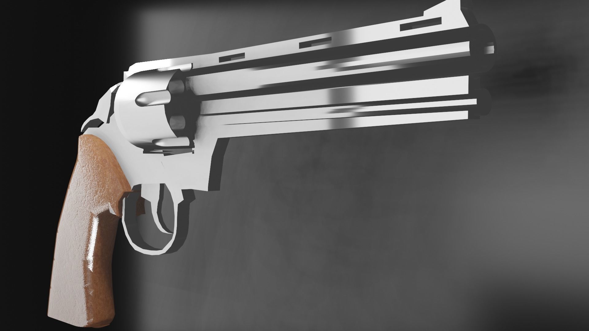 Highly detailed 3D revolver model Free low-poly 3D model_2