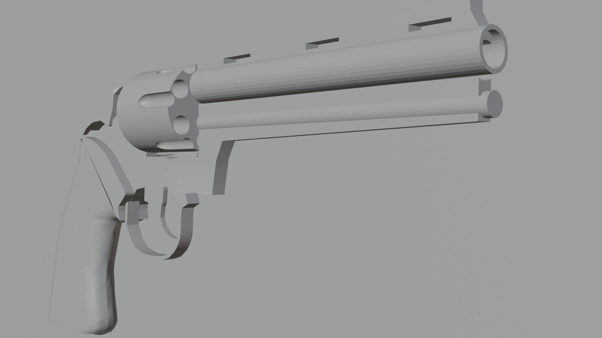 Highly detailed 3D revolver model Free low-poly 3D model_3