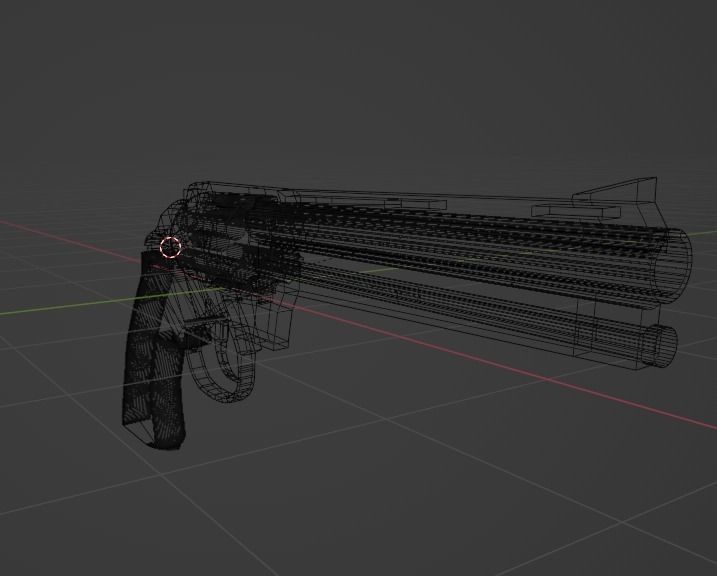 Highly detailed 3D revolver model Free low-poly 3D model_4