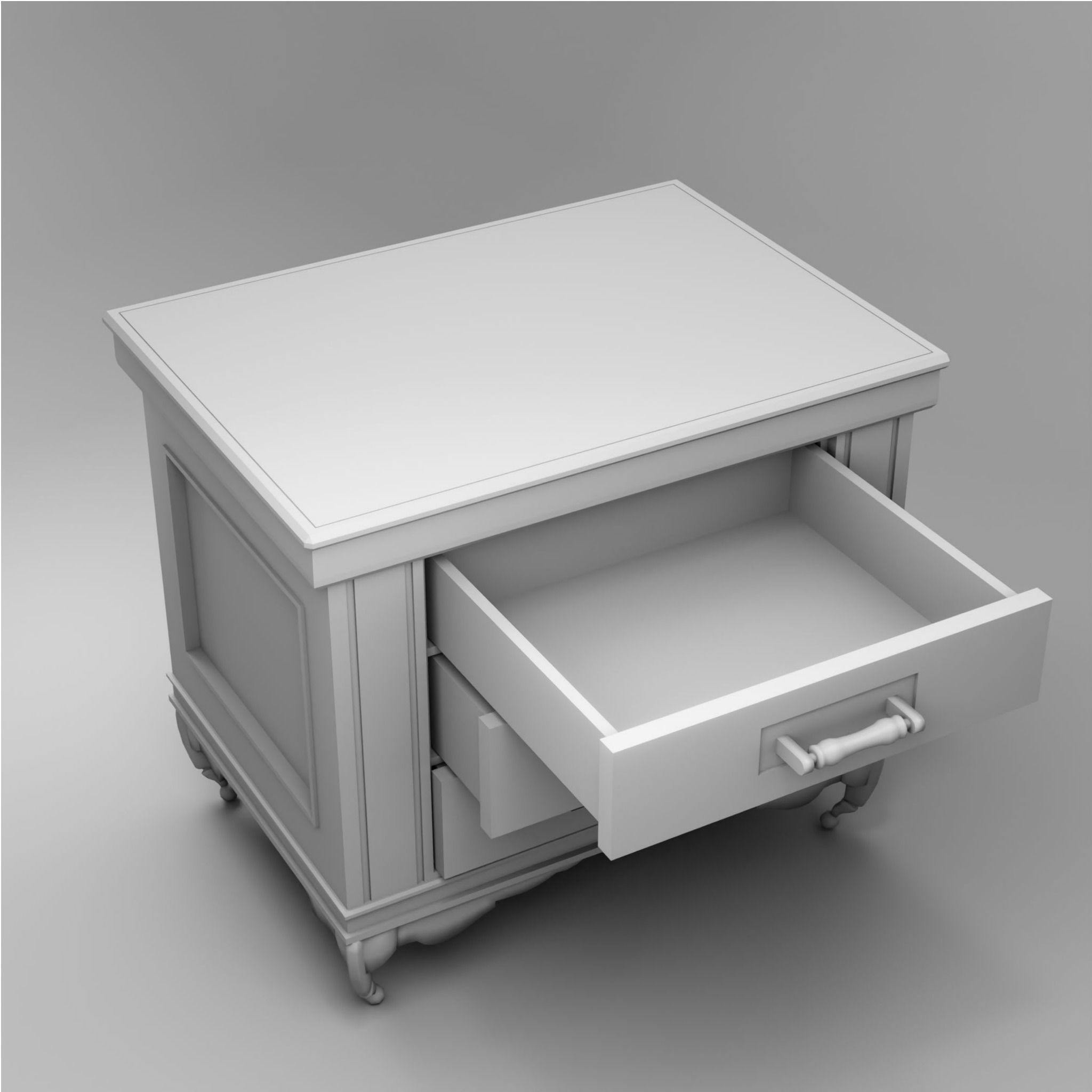 Medieval Small Cupboard PBR Rigged Low-poly 3D model_6