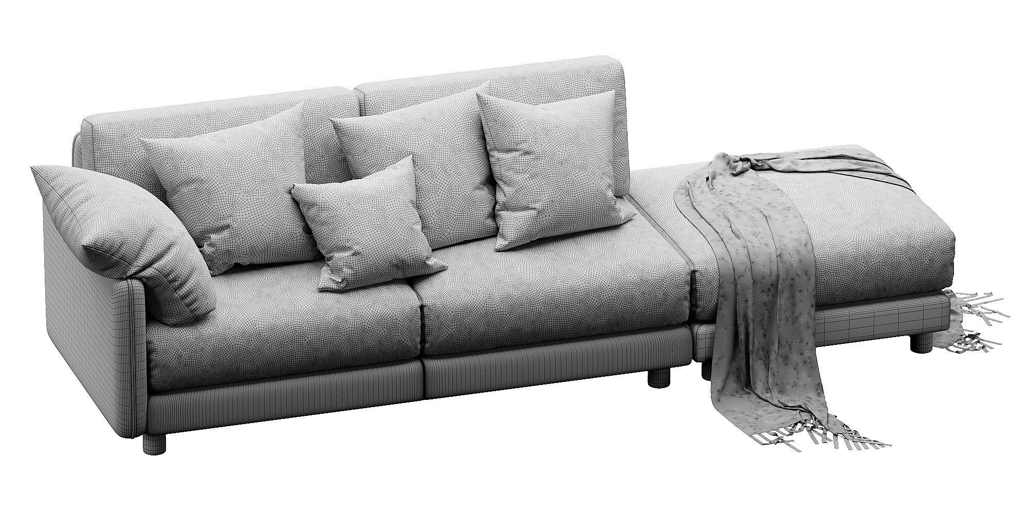 Nick scali Milo Ottoman 3D model CGTrader