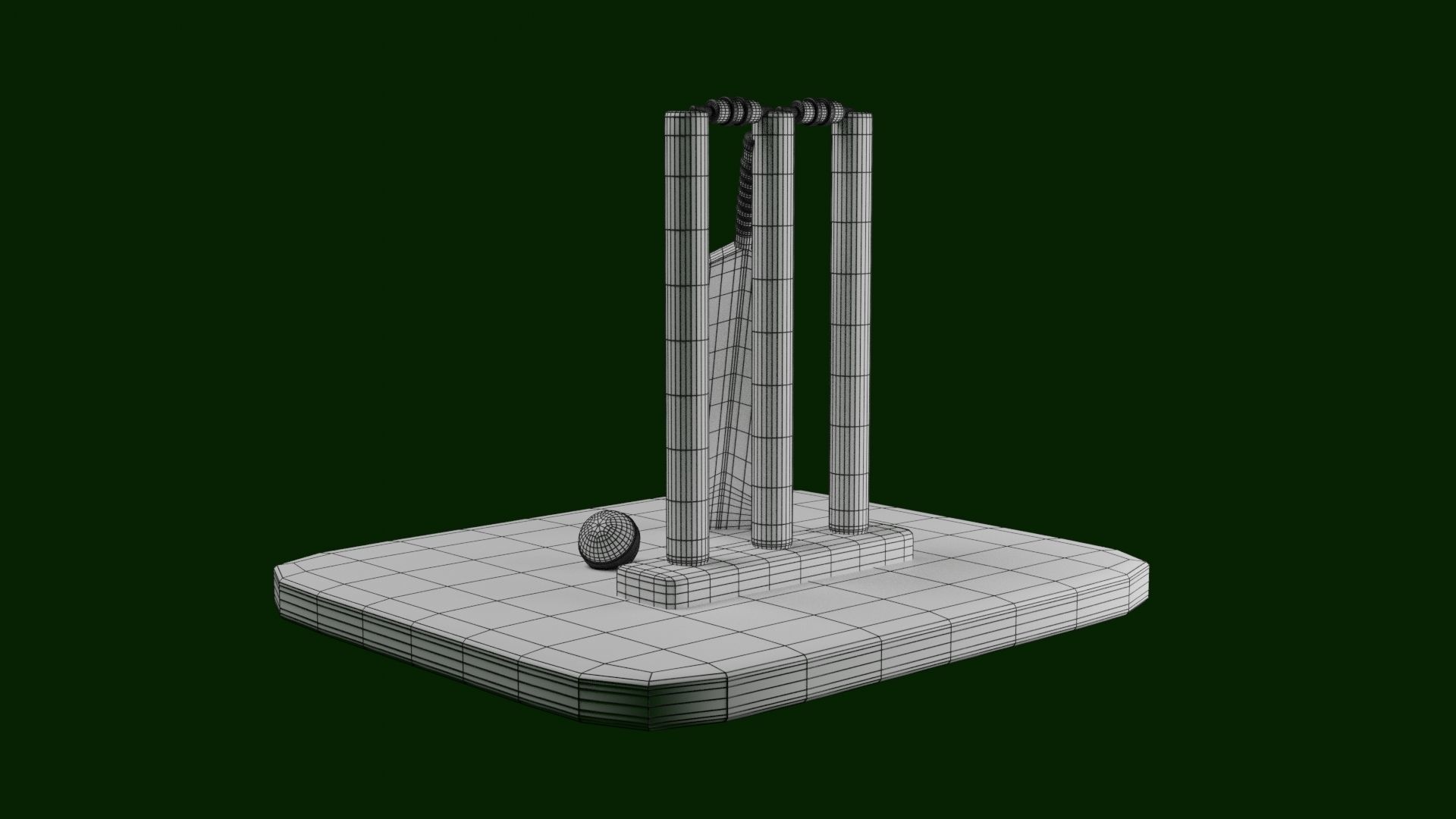 Sports 3D Model cricket wicket - cricket wicket 3D print model_7