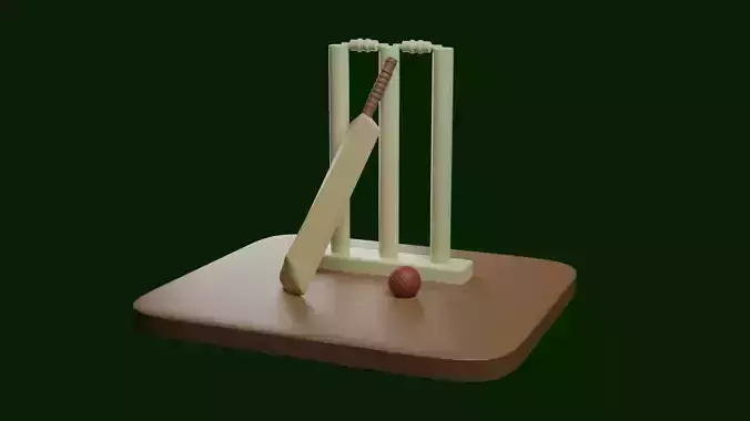 Sports 3D Model cricket wicket - cricket wicket