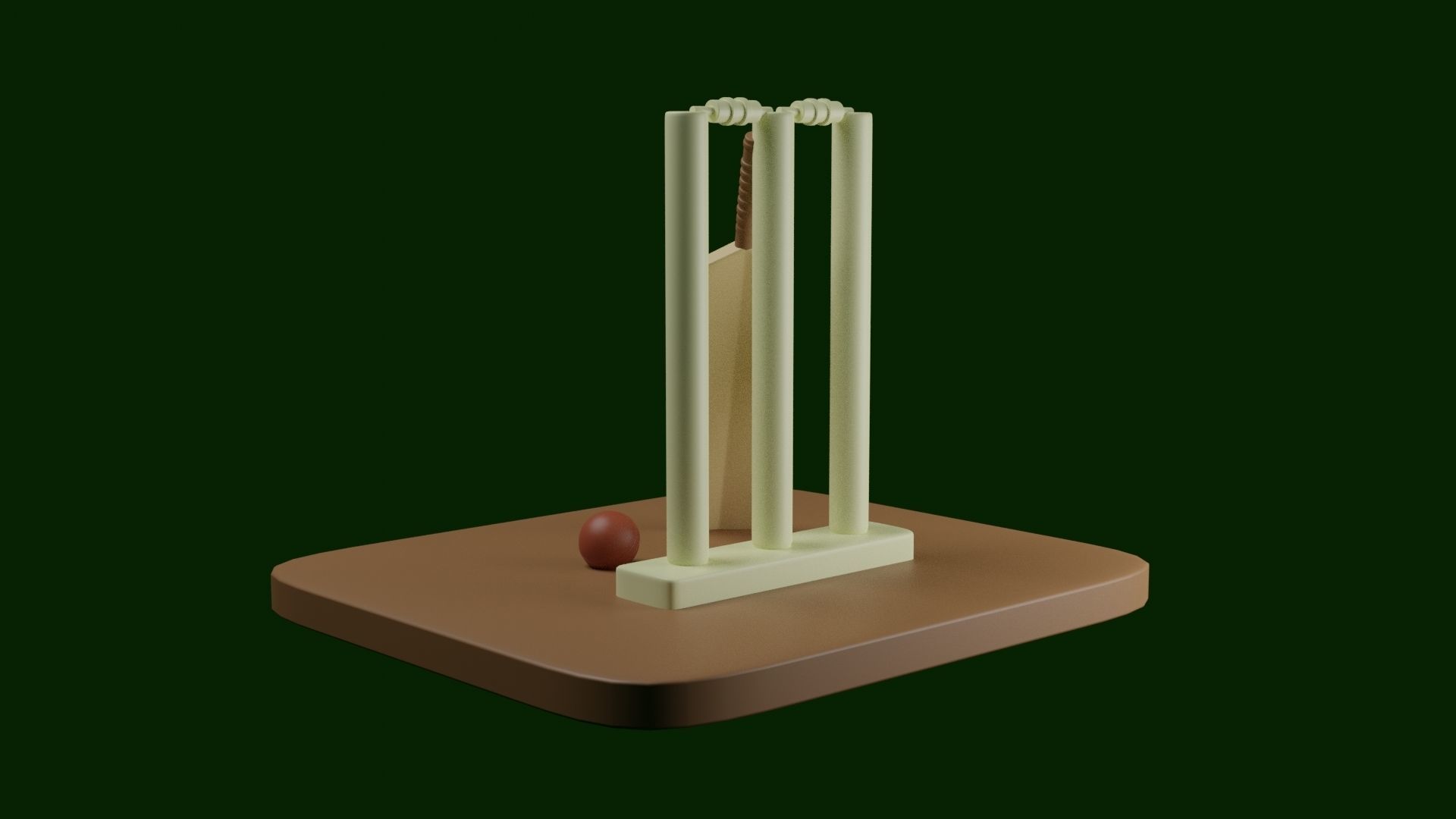 Sports 3D Model cricket wicket - cricket wicket 3D print model_2