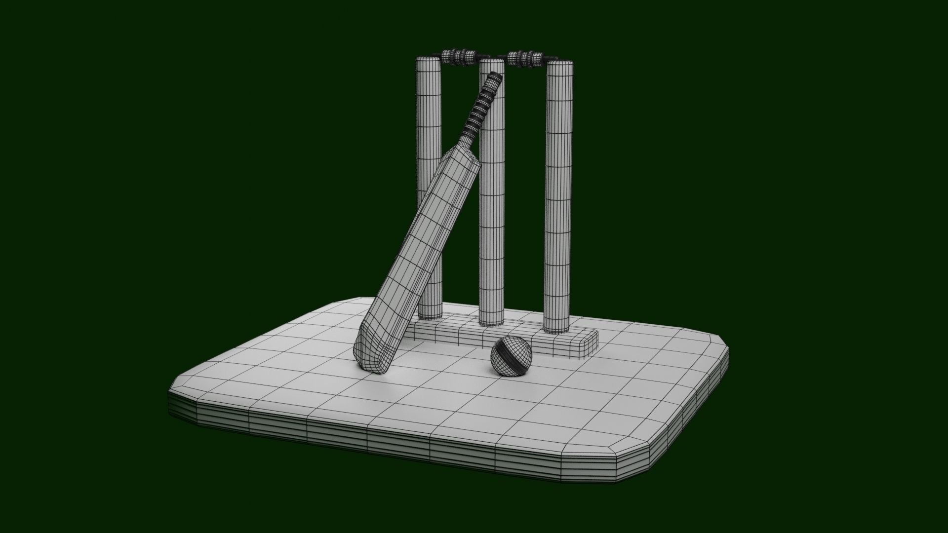 Sports 3D Model cricket wicket - cricket wicket 3D print model_6