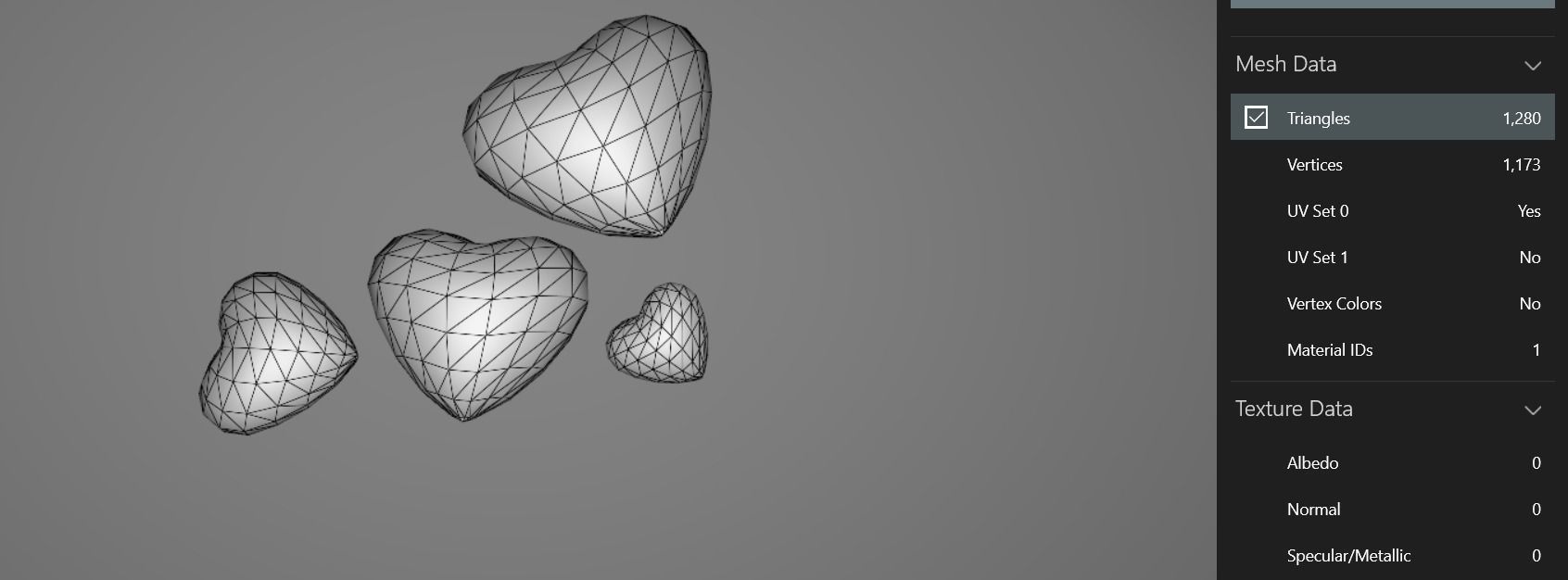 Romantic cute table 3D model_6