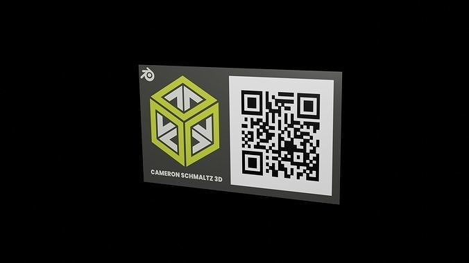 Digital Business Card Free low-poly 3D model