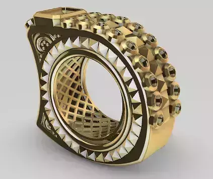 anillo punk 3D print model