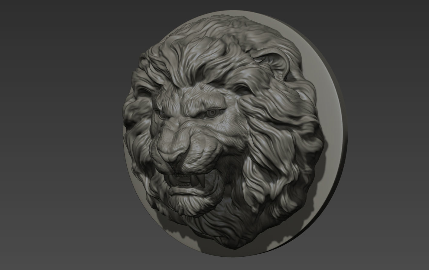 Lion grin pendant 3D print model_10