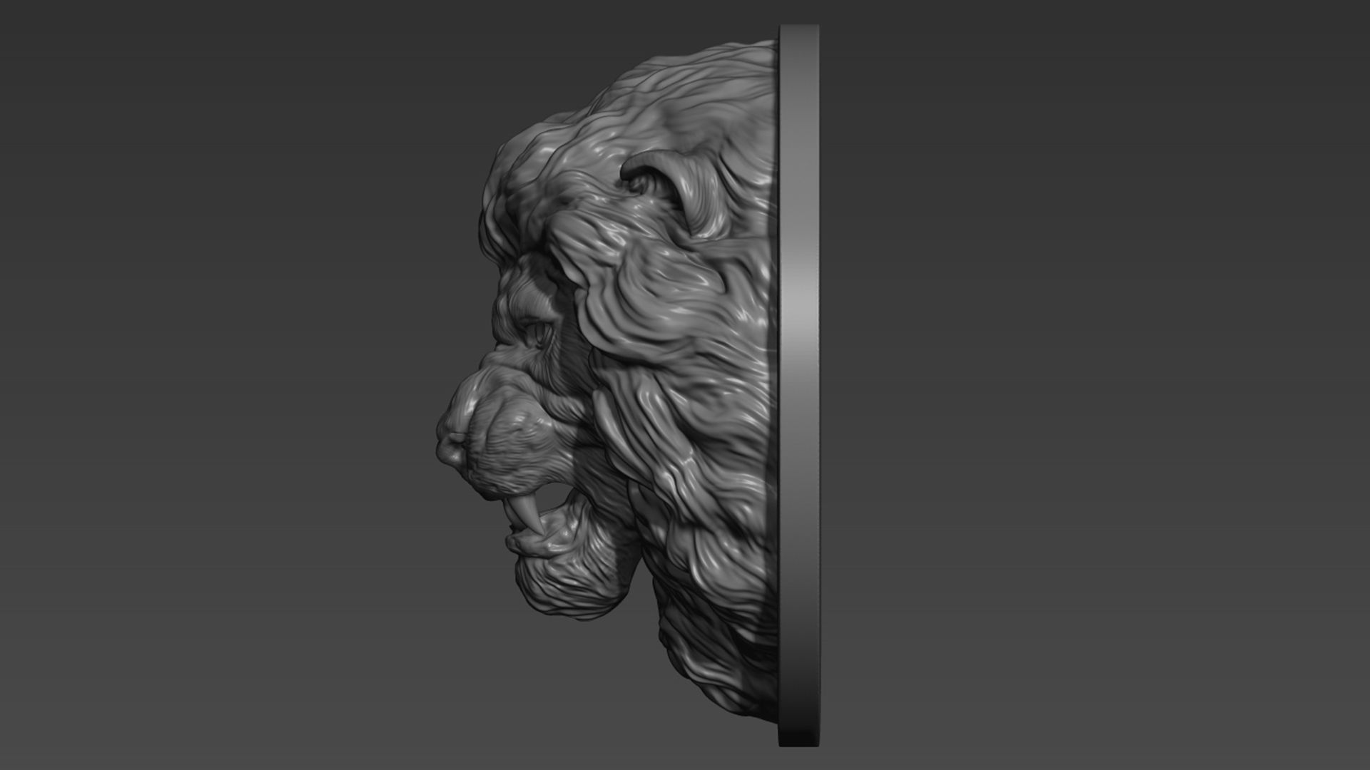 Lion grin pendant 3D print model_8