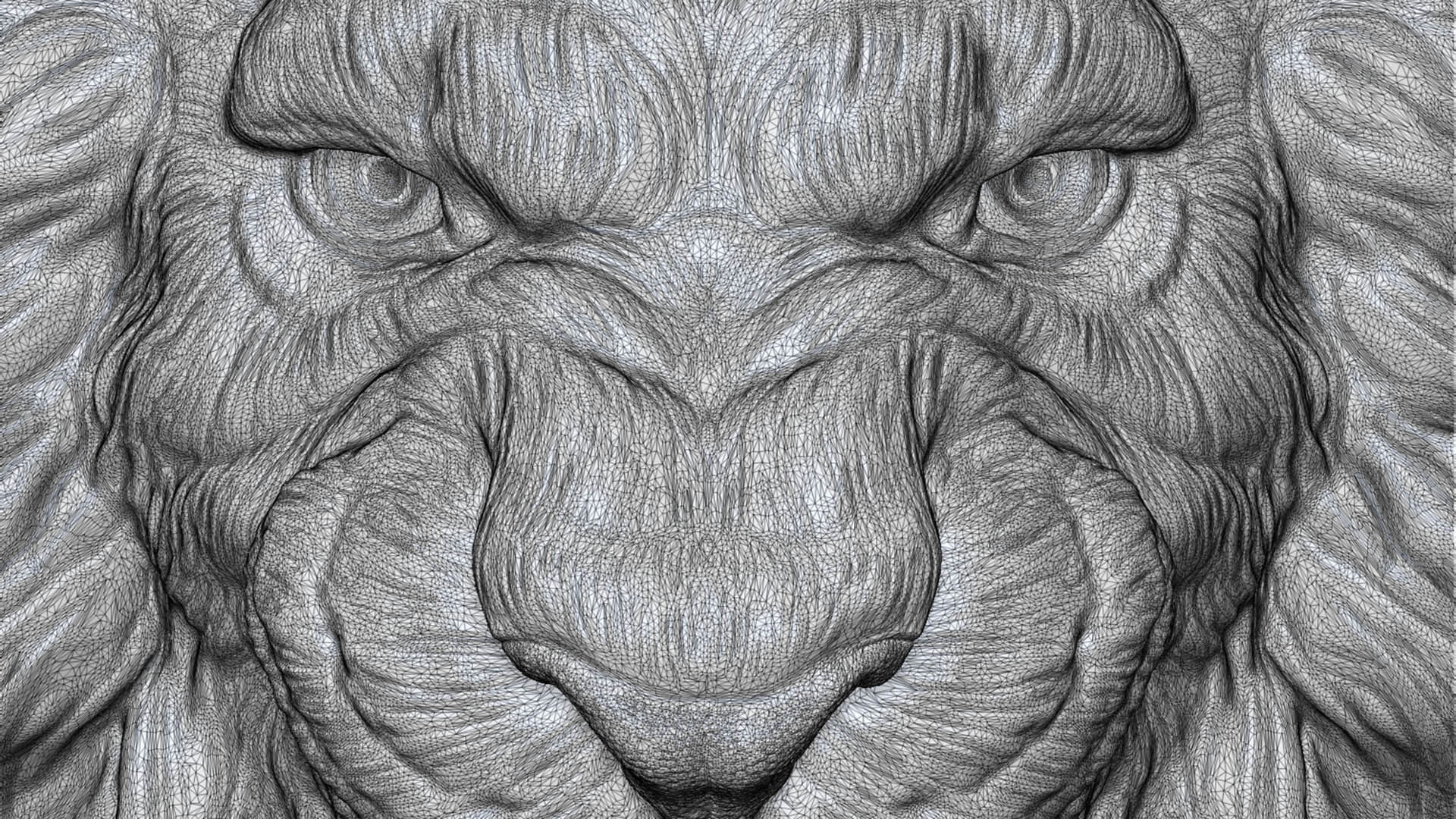 Lion grin pendant 3D print model_16