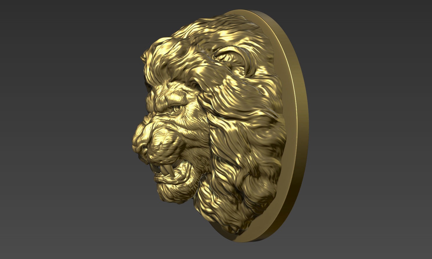 Lion grin pendant 3D print model_15