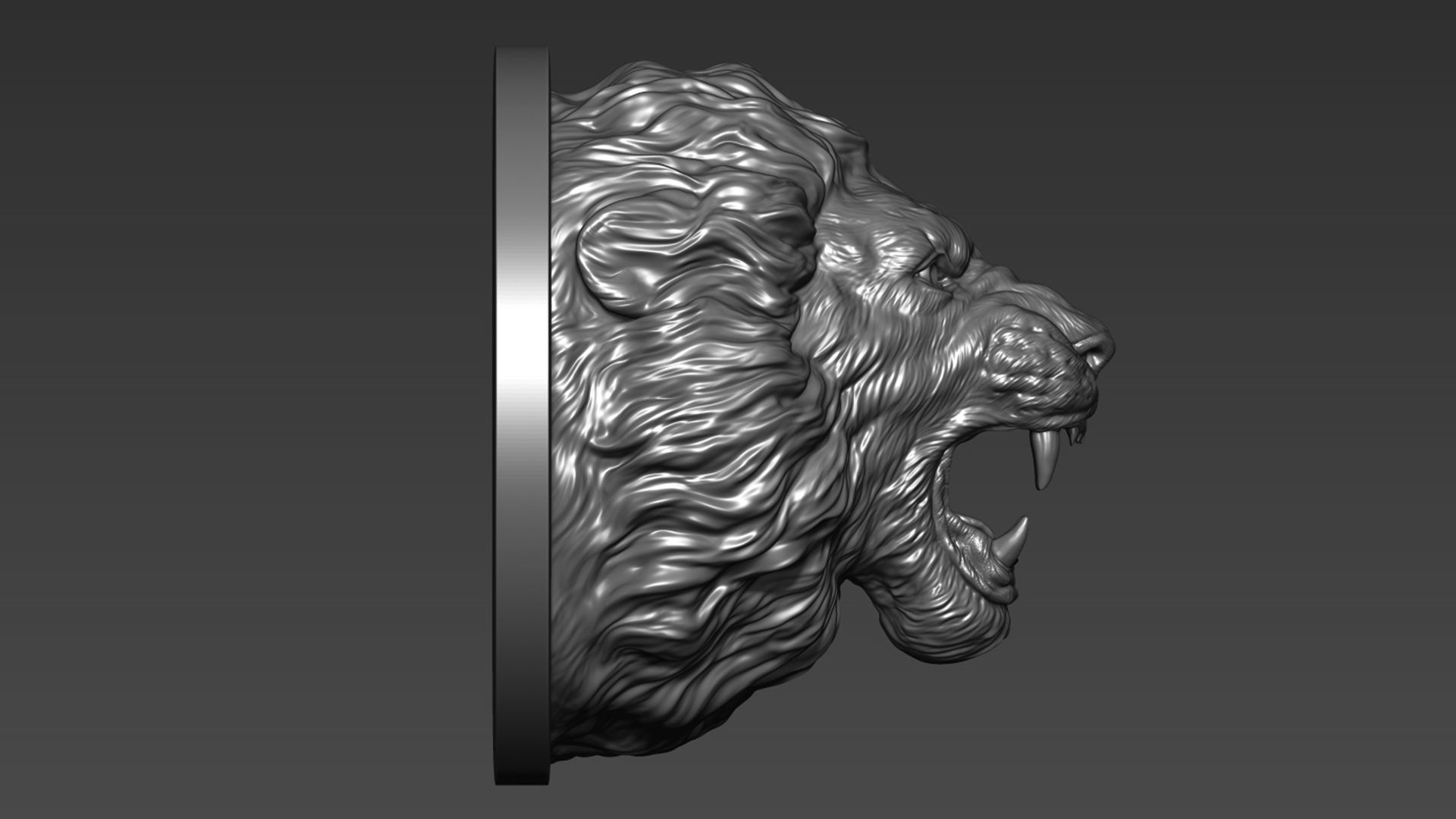 Lion grin roar 3D print model_19