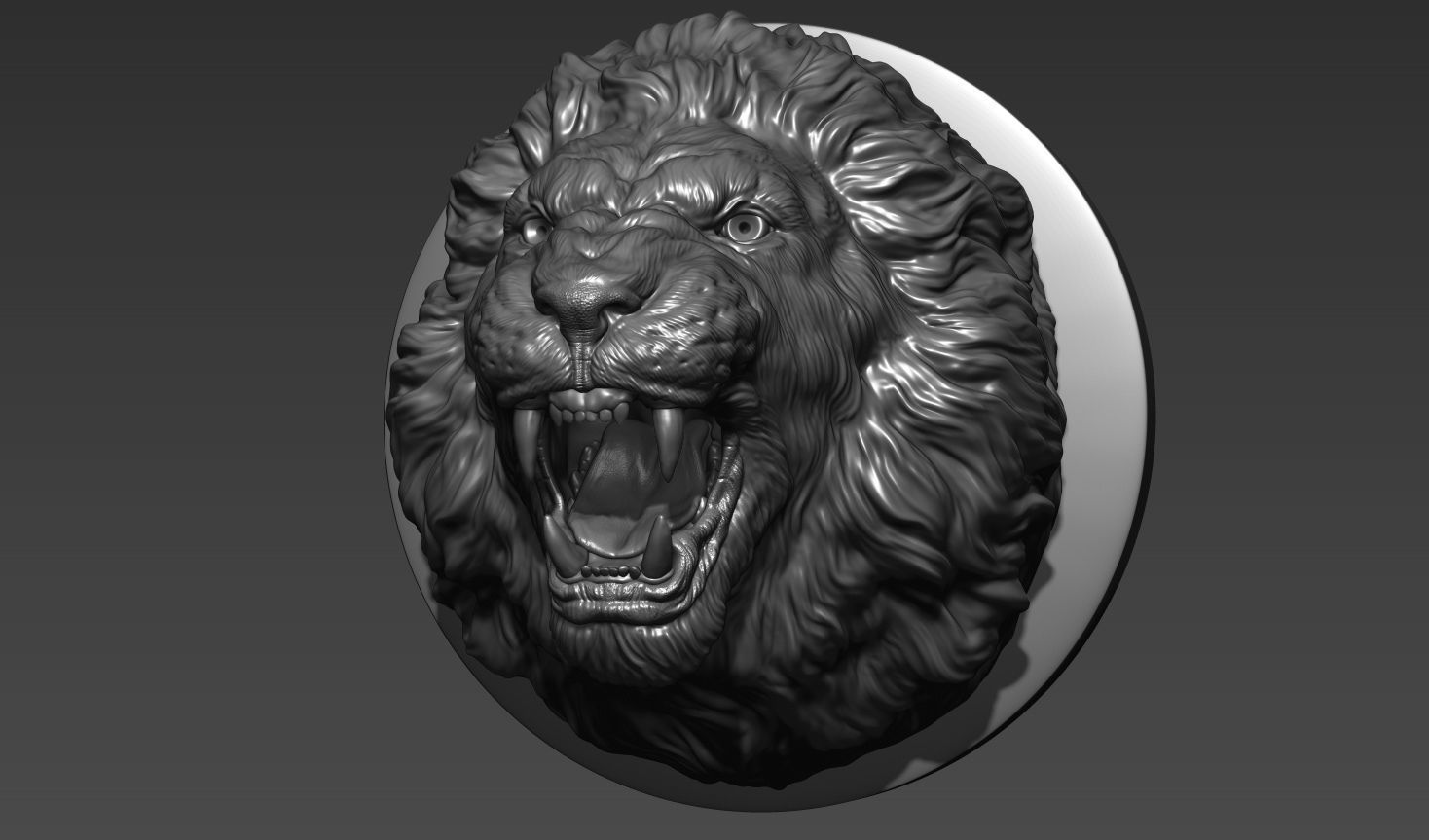 Lion grin roar 3D print model_18