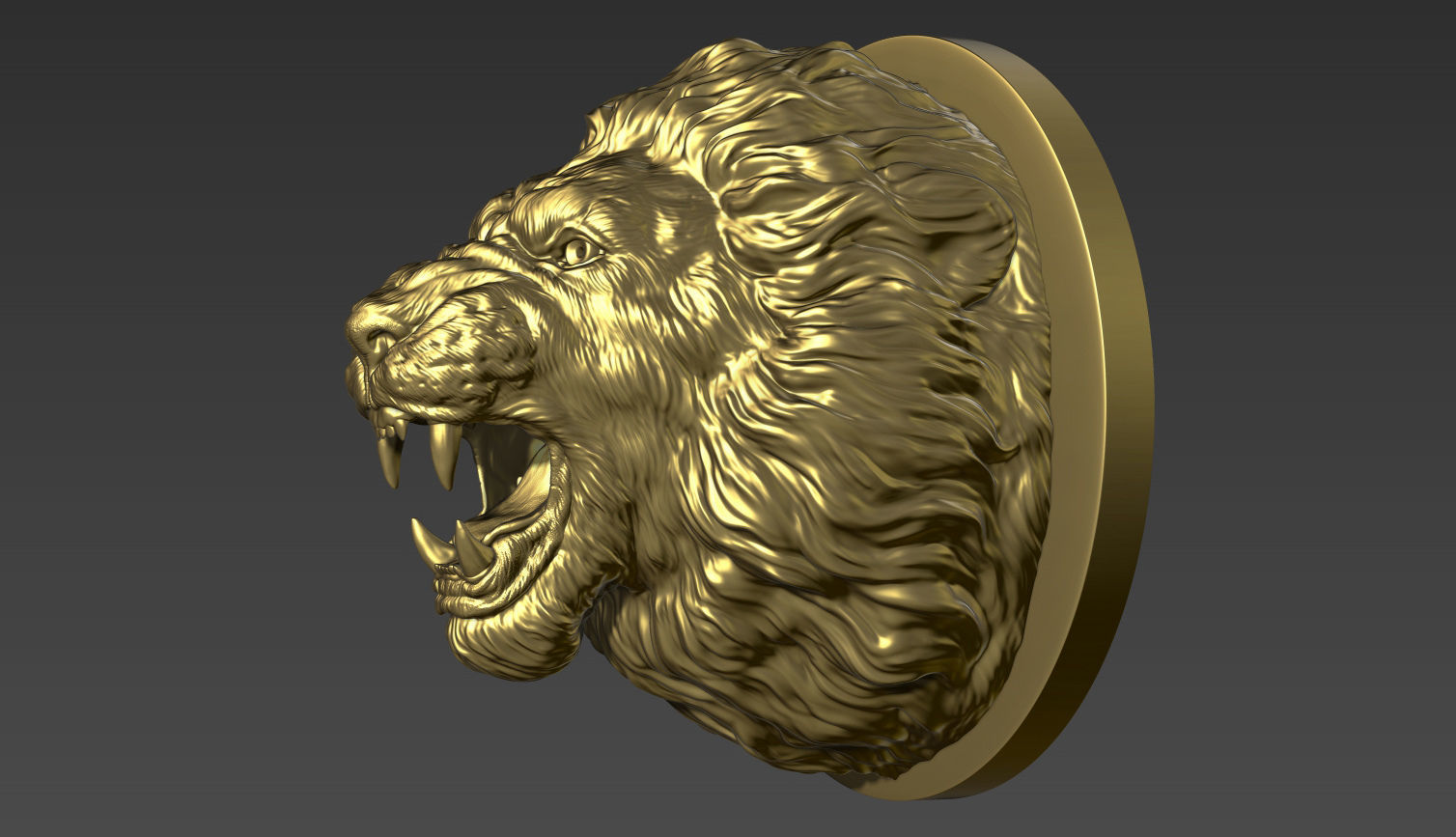 Lion grin roar 3D print model_26