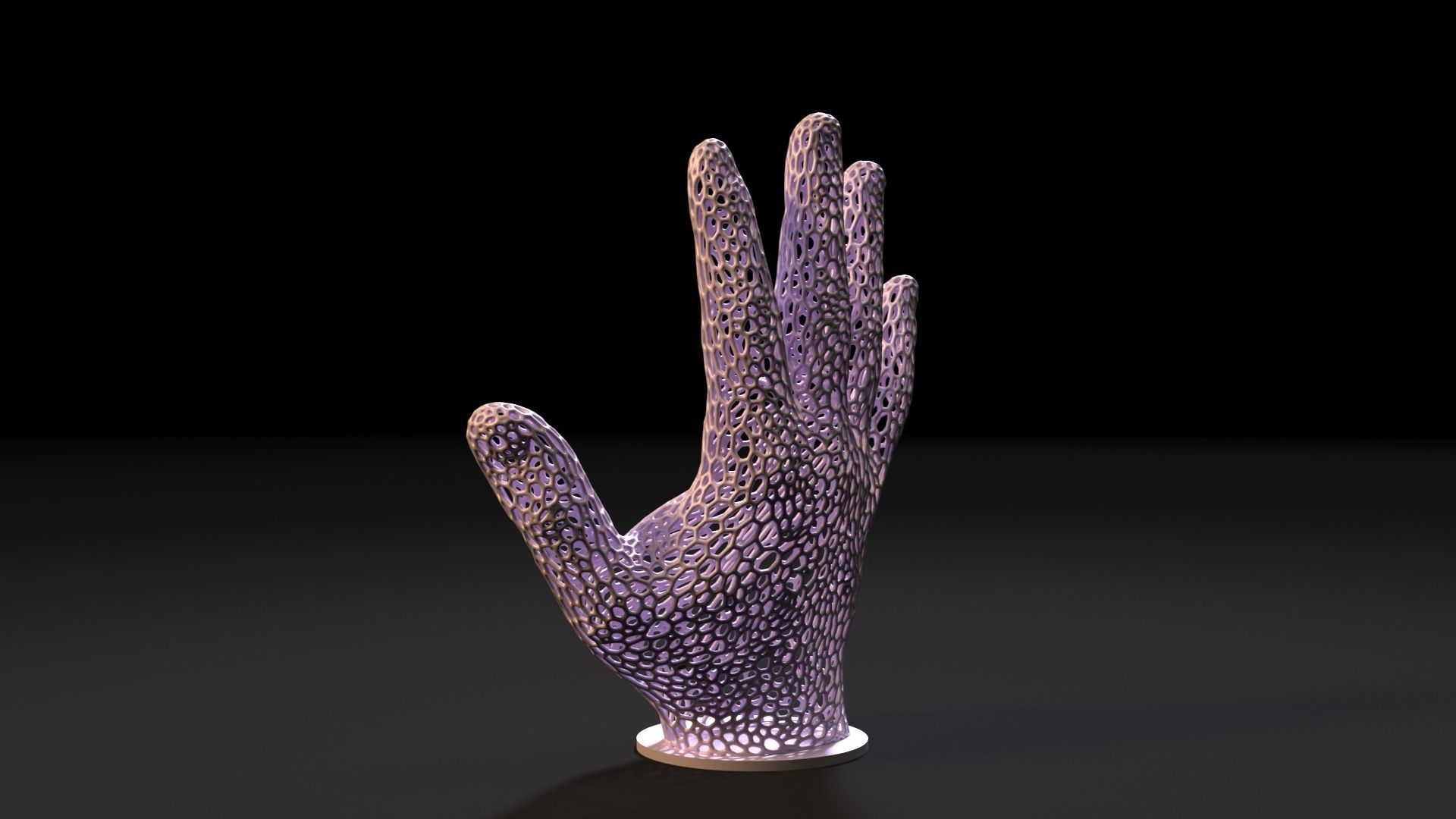 Hand 2 cactus sculpture 3D print model_3