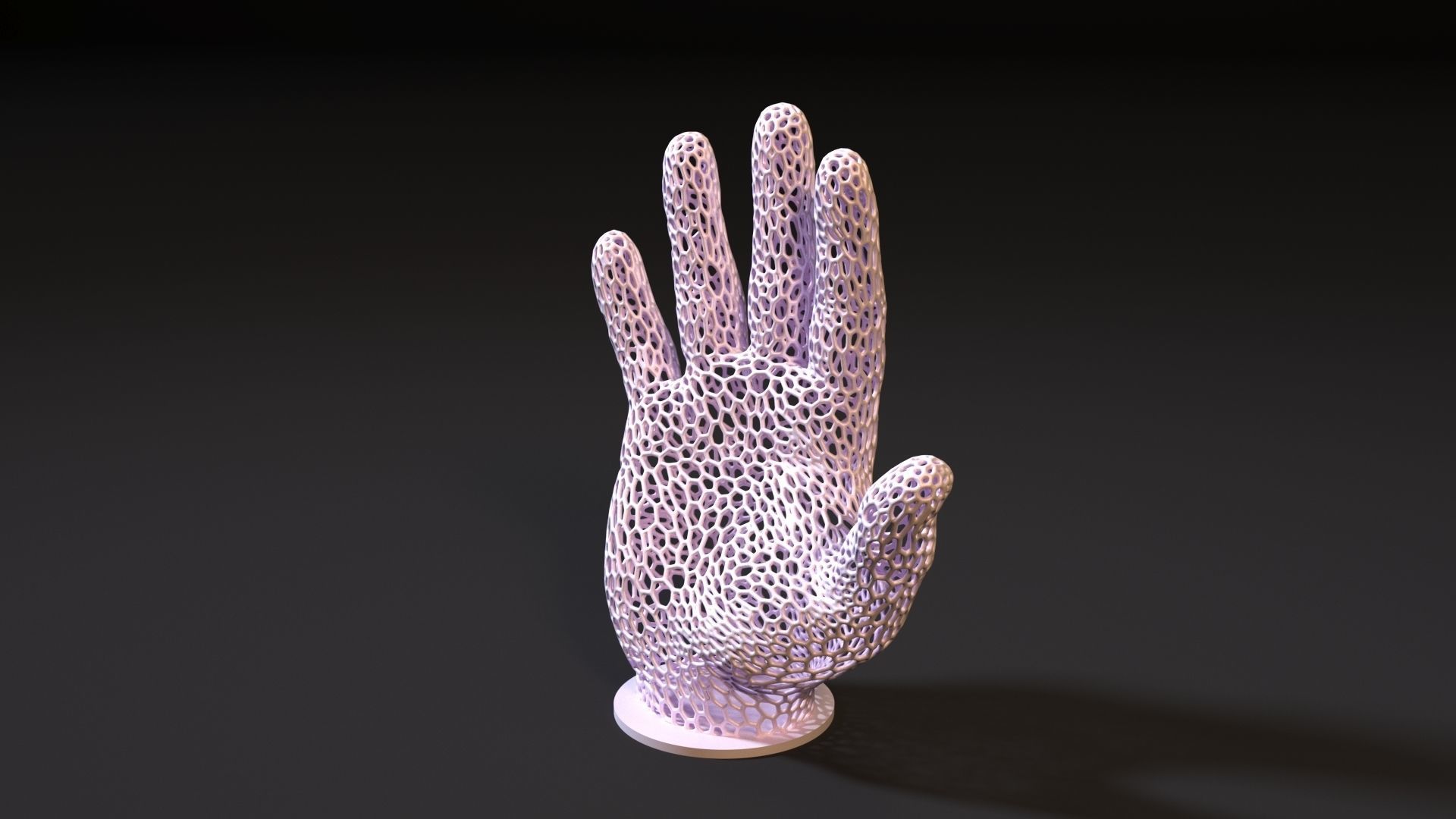 Hand 2 cactus sculpture 3D print model_1