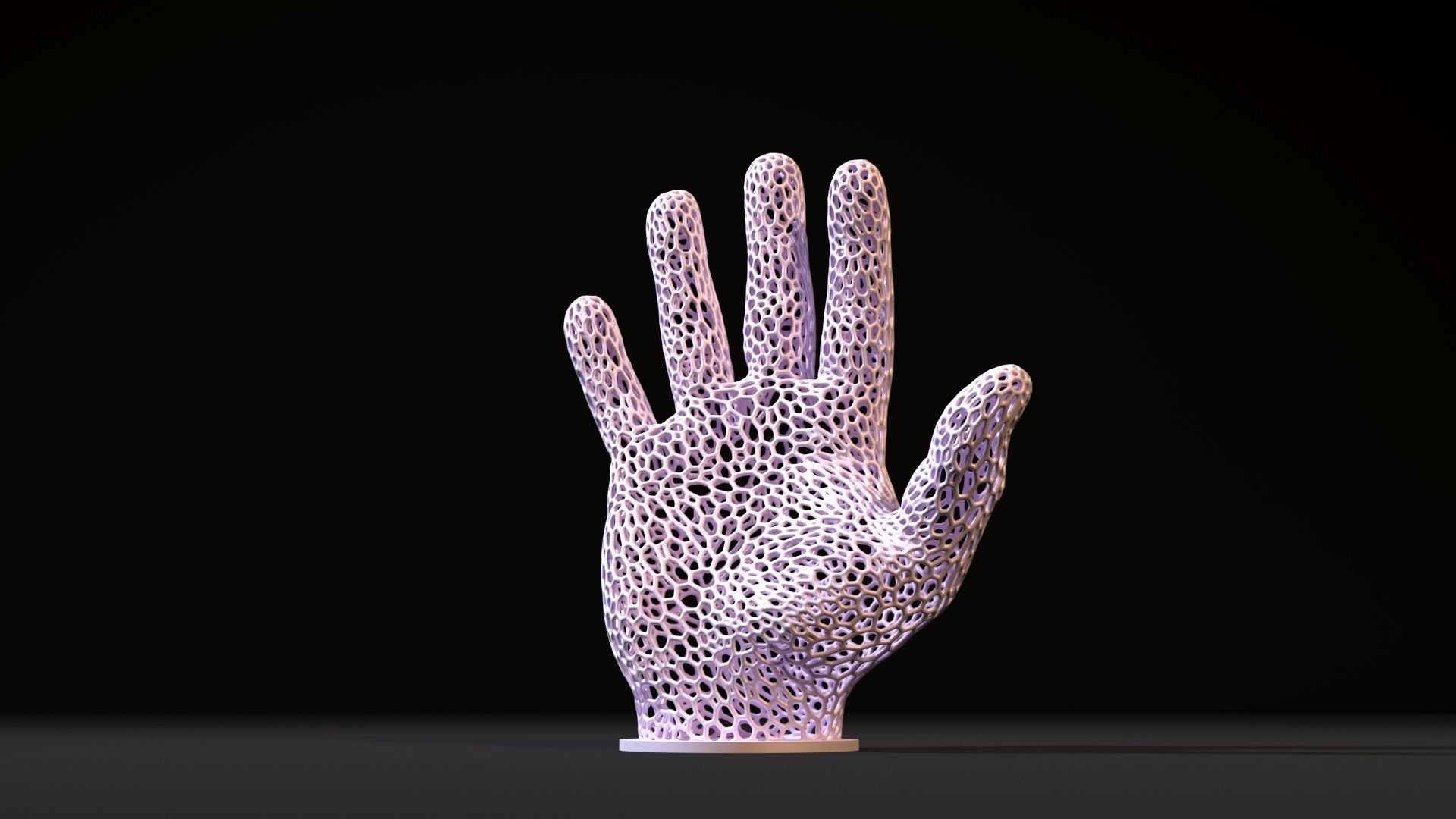 Hand 2 cactus sculpture 3D print model_9