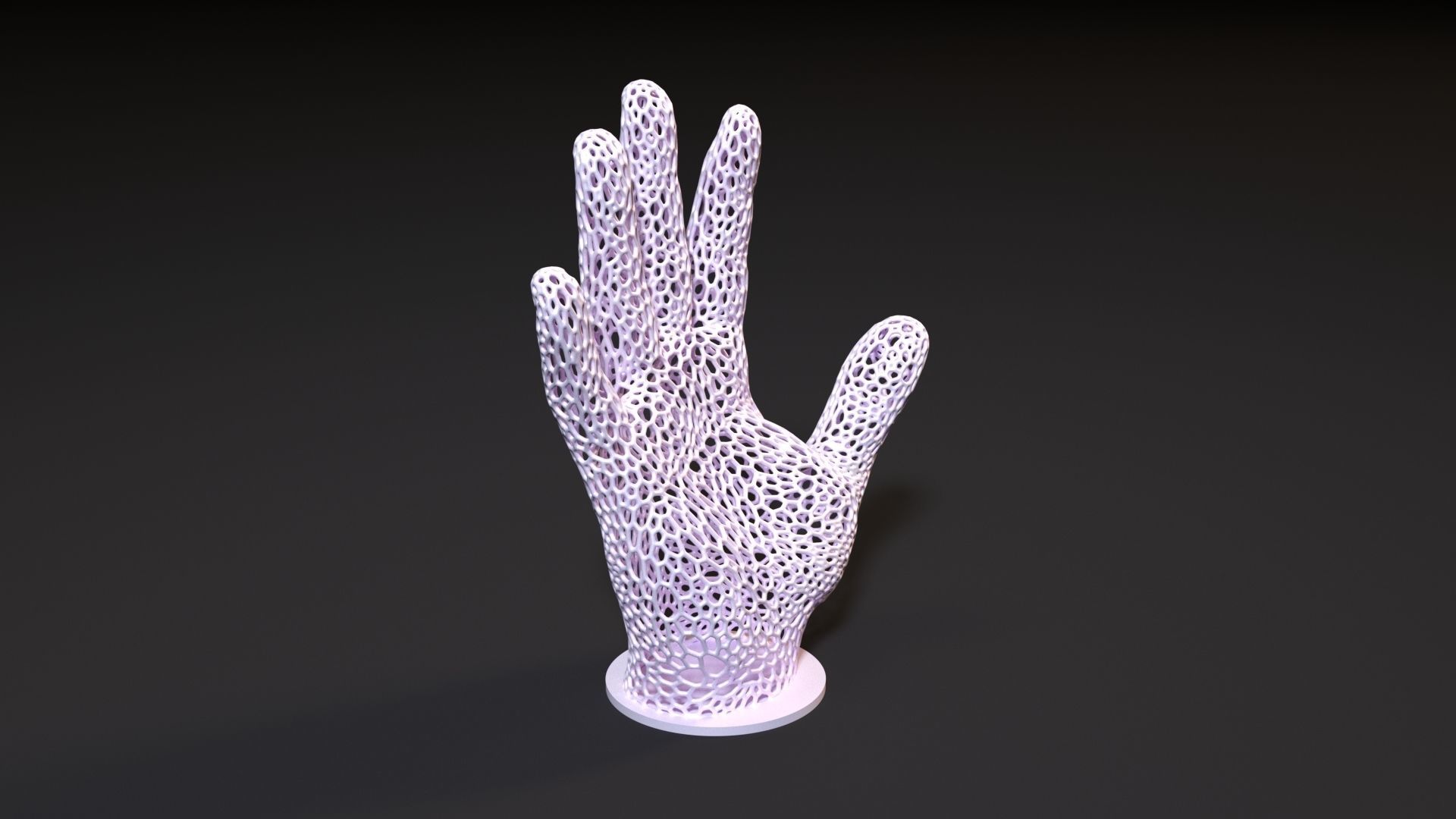 Hand 2 cactus sculpture 3D print model_7