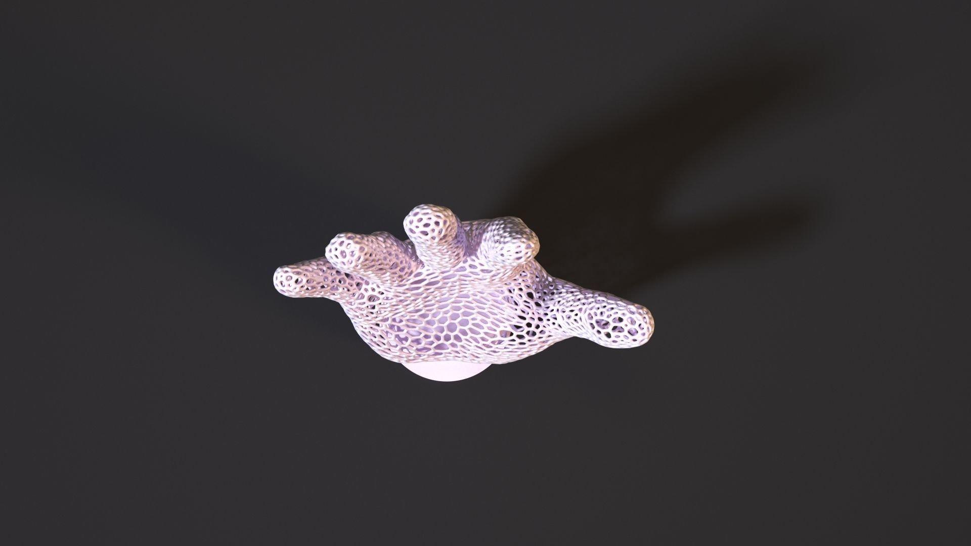 Hand 2 cactus sculpture 3D print model_8