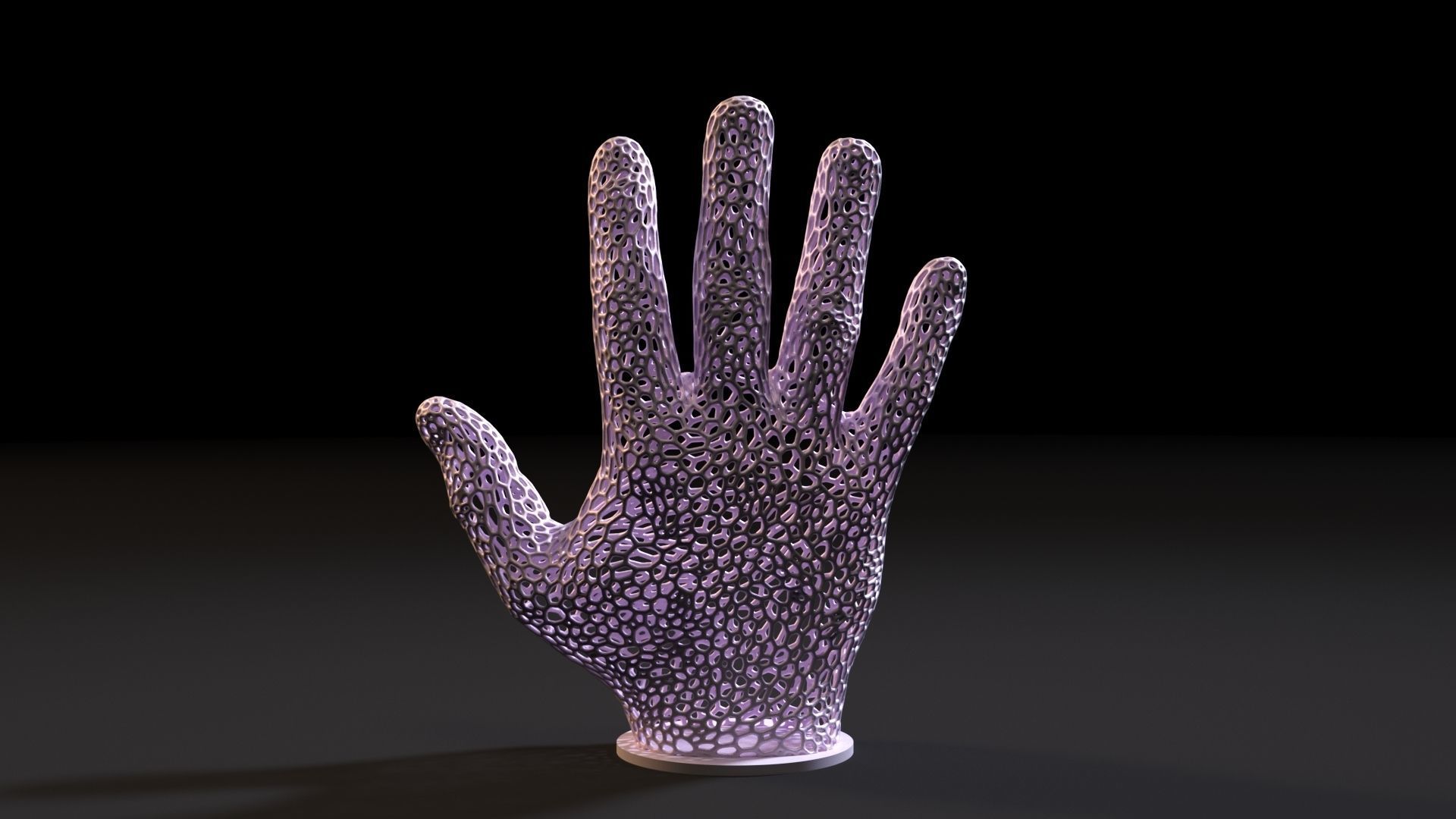 Hand 2 cactus sculpture 3D print model_4