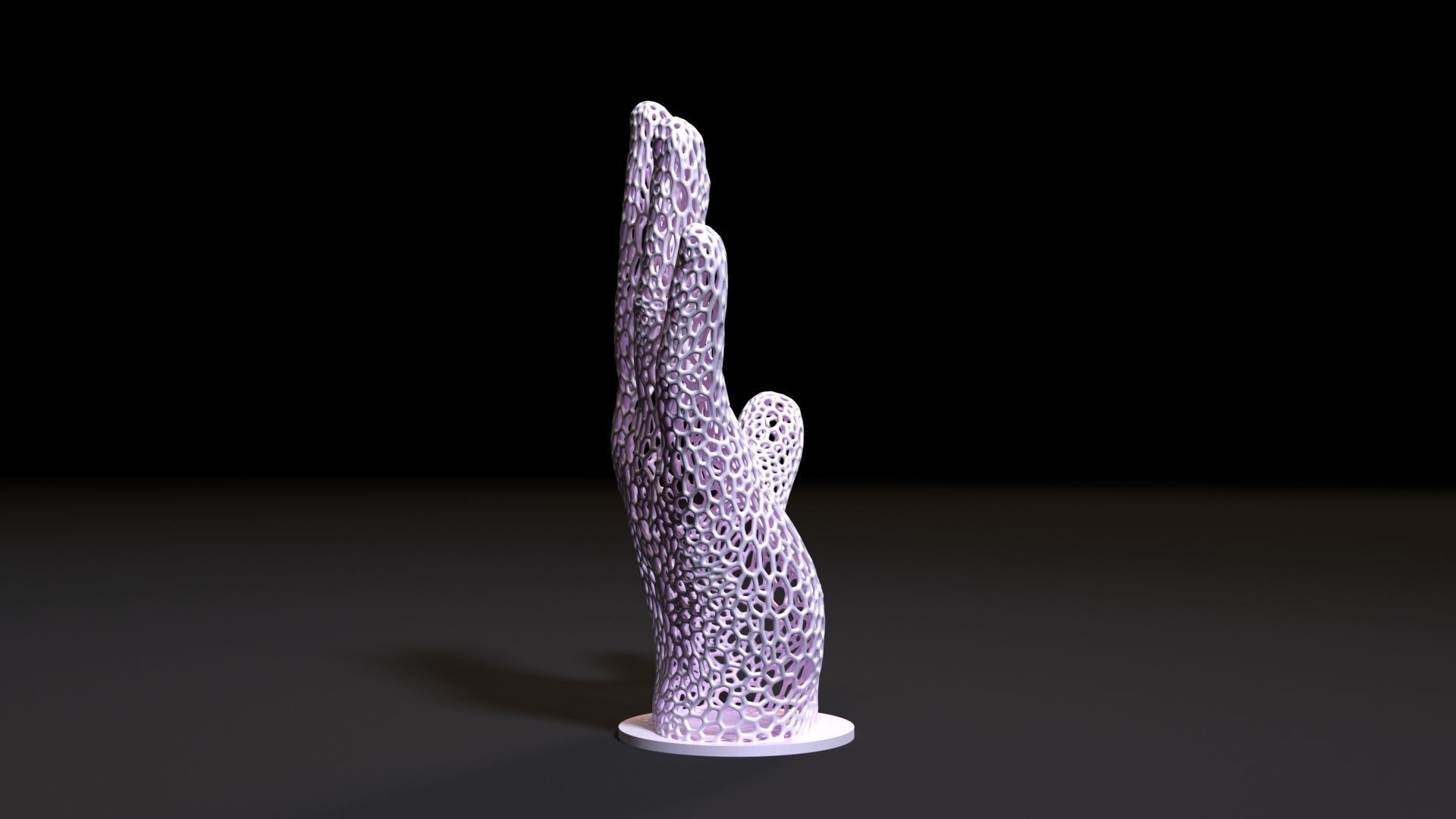 Hand 2 cactus sculpture 3D print model_6