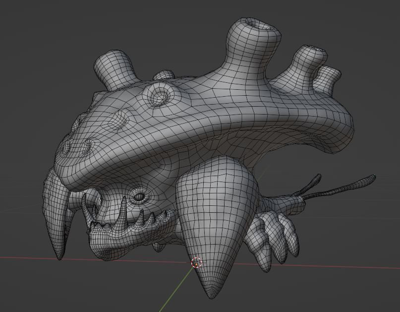 Crab the ewal Low-poly 3D model_4