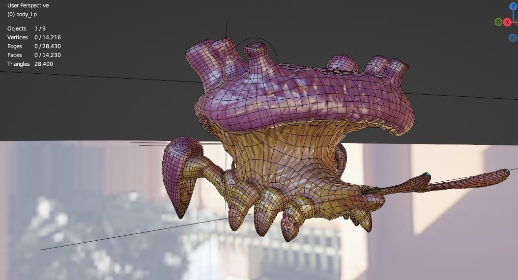 Crab the ewal Low-poly 3D model_3