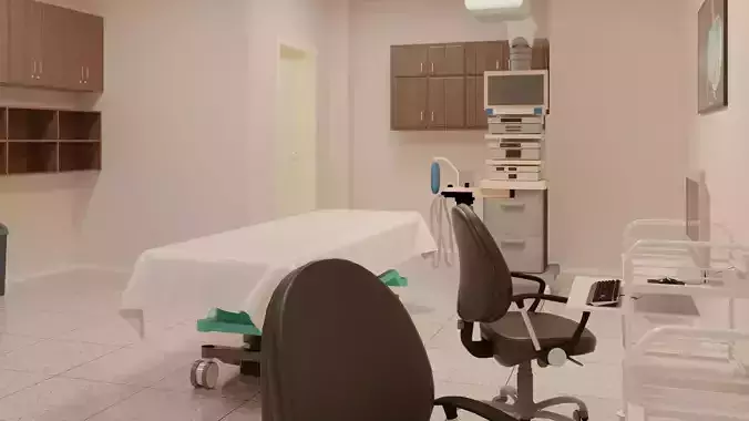 Hospital Endoscopy room 3d model  3D model