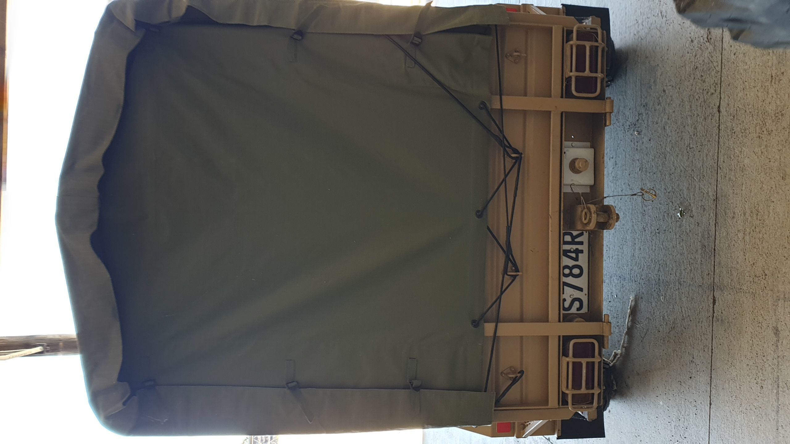 Military trailer with open bed and canopy - New Zealand Military 3D print model_14