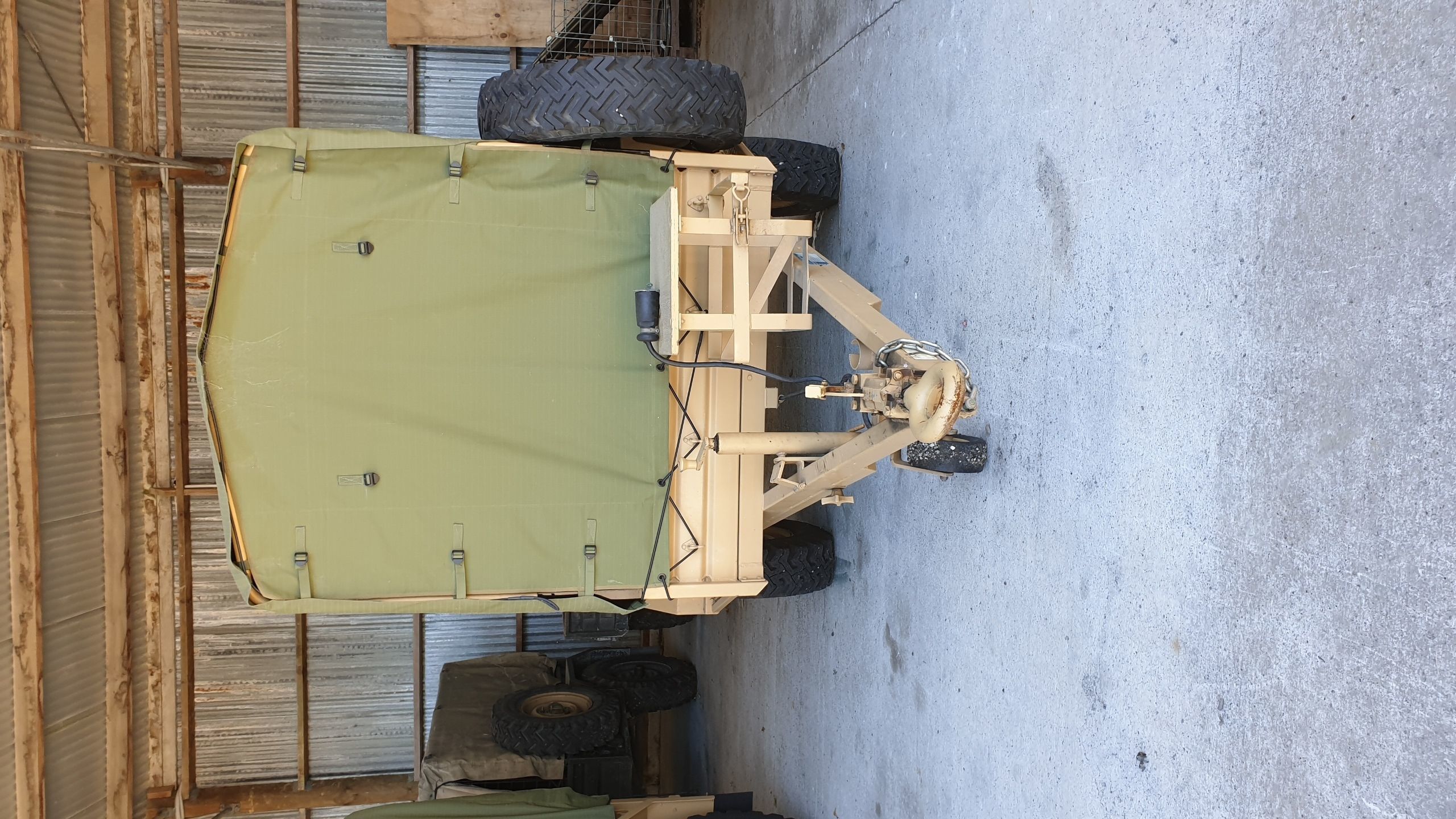 Military trailer with open bed and canopy - New Zealand Military 3D print model_13