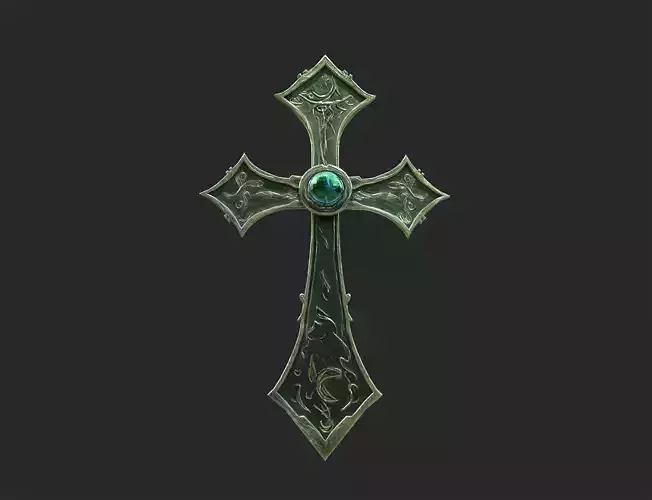 Forest Devils Cross Low-poly 3D model