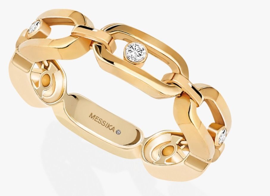 YELLOW GOLD DIAMOND RING MOVE UNO MULTI 3D print model_1