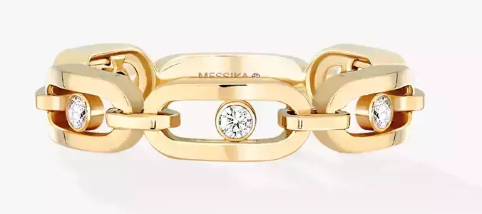 YELLOW GOLD DIAMOND RING MOVE UNO MULTI