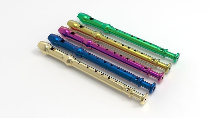 Flute Low-poly 3D model