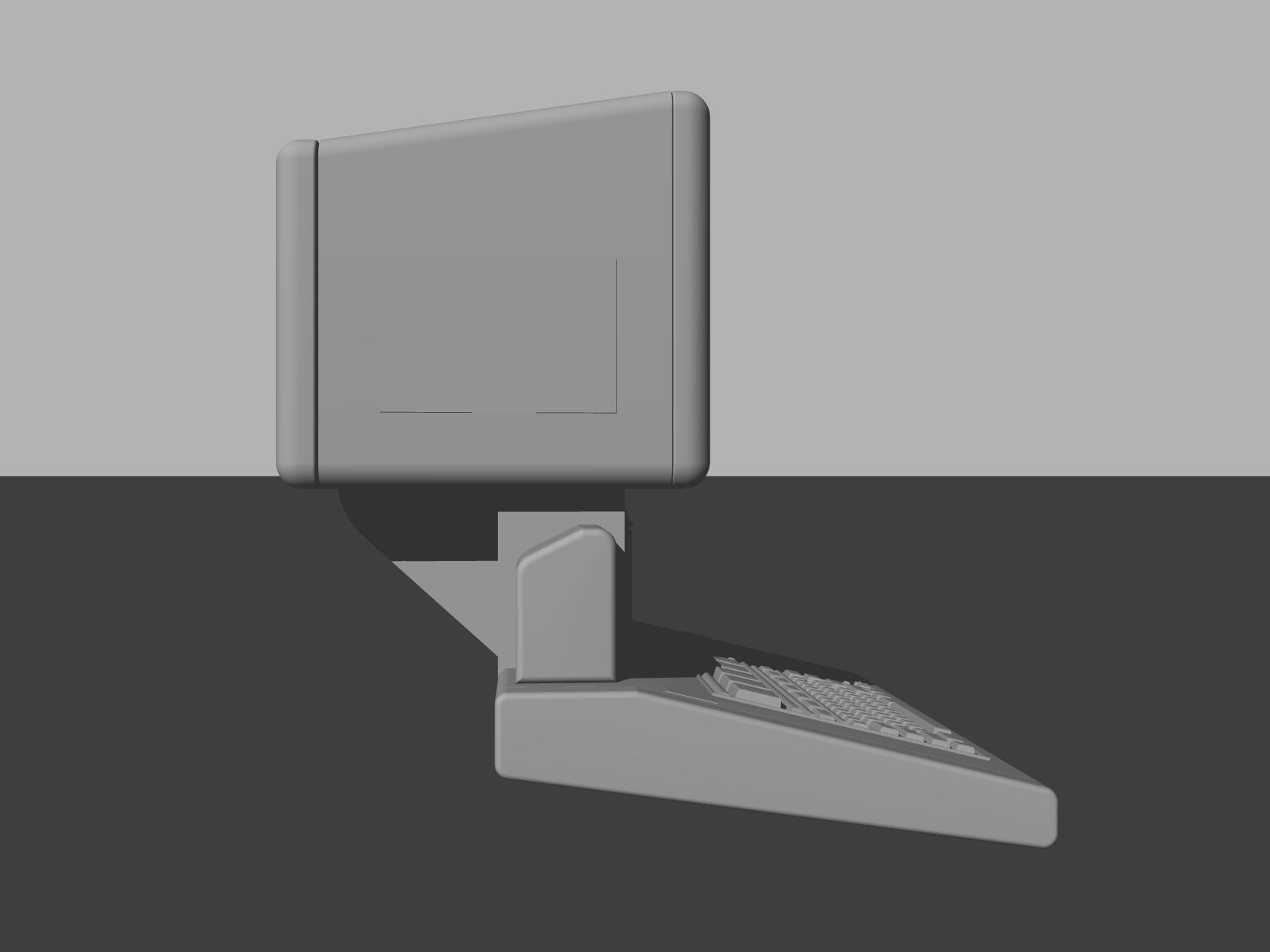 Retro Pc Free 3D model_6