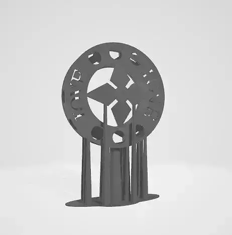 neckless statue of circle