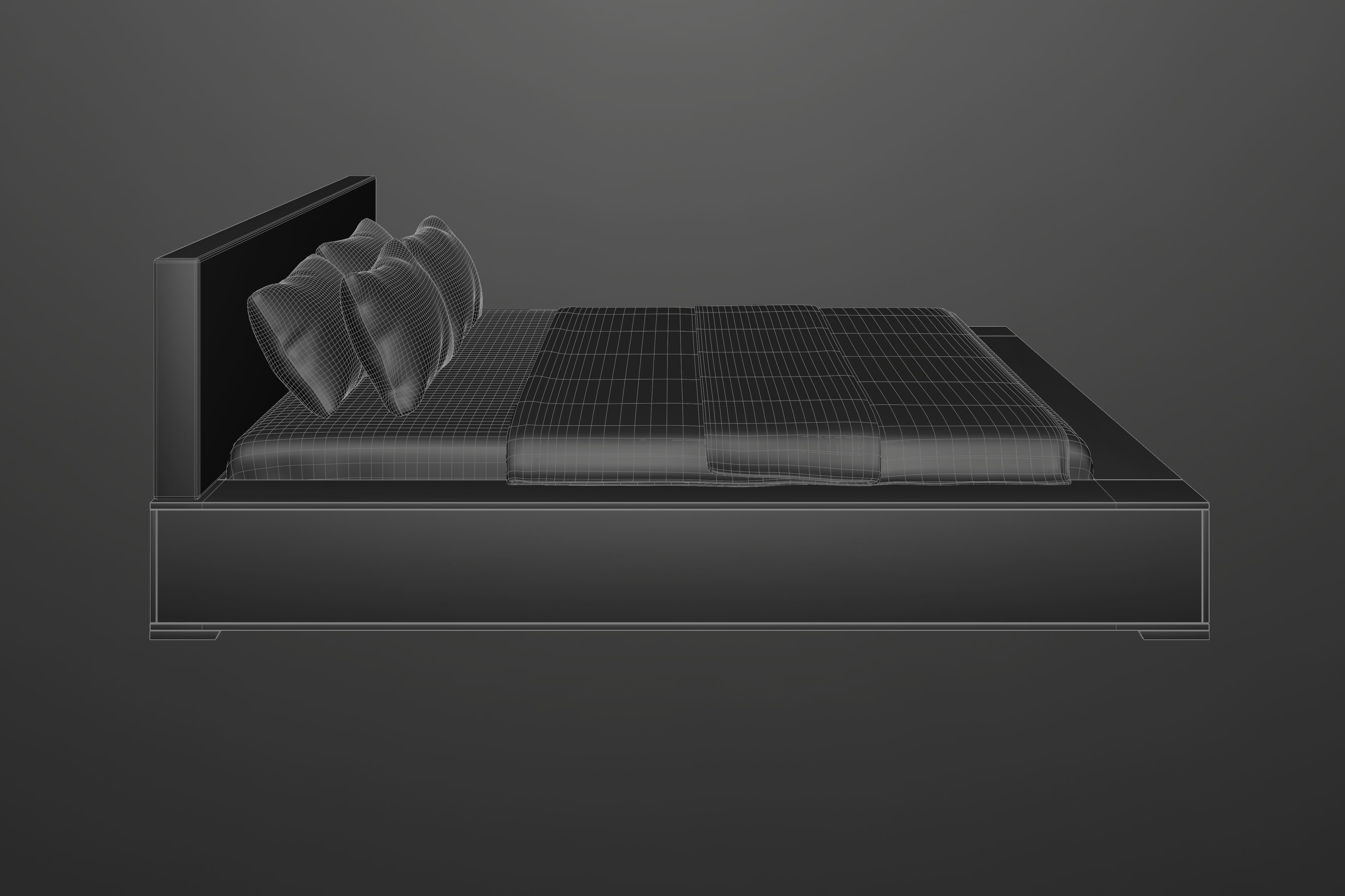 Modern Bed 3D model_6