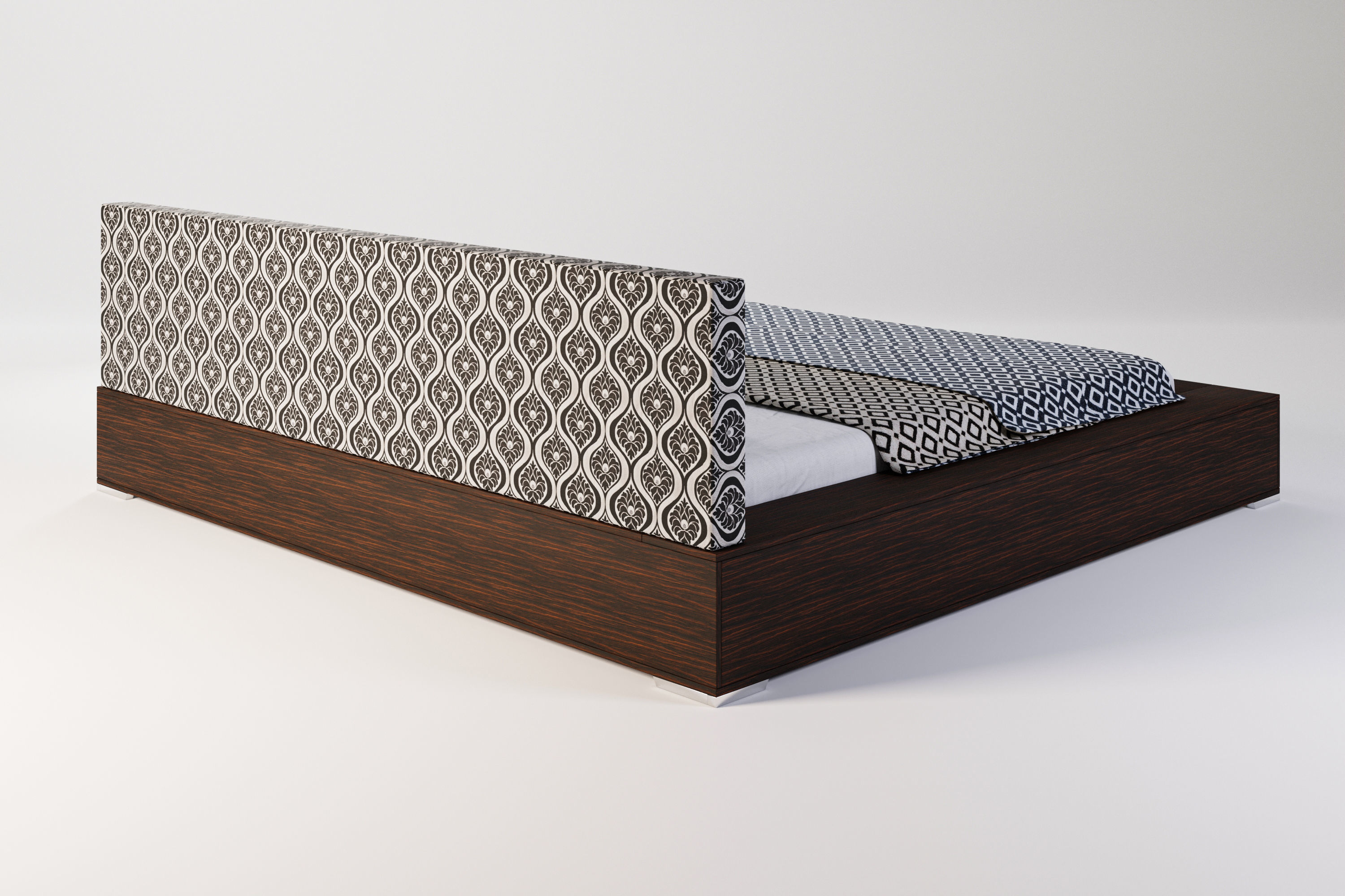 Modern Bed 3D model_3