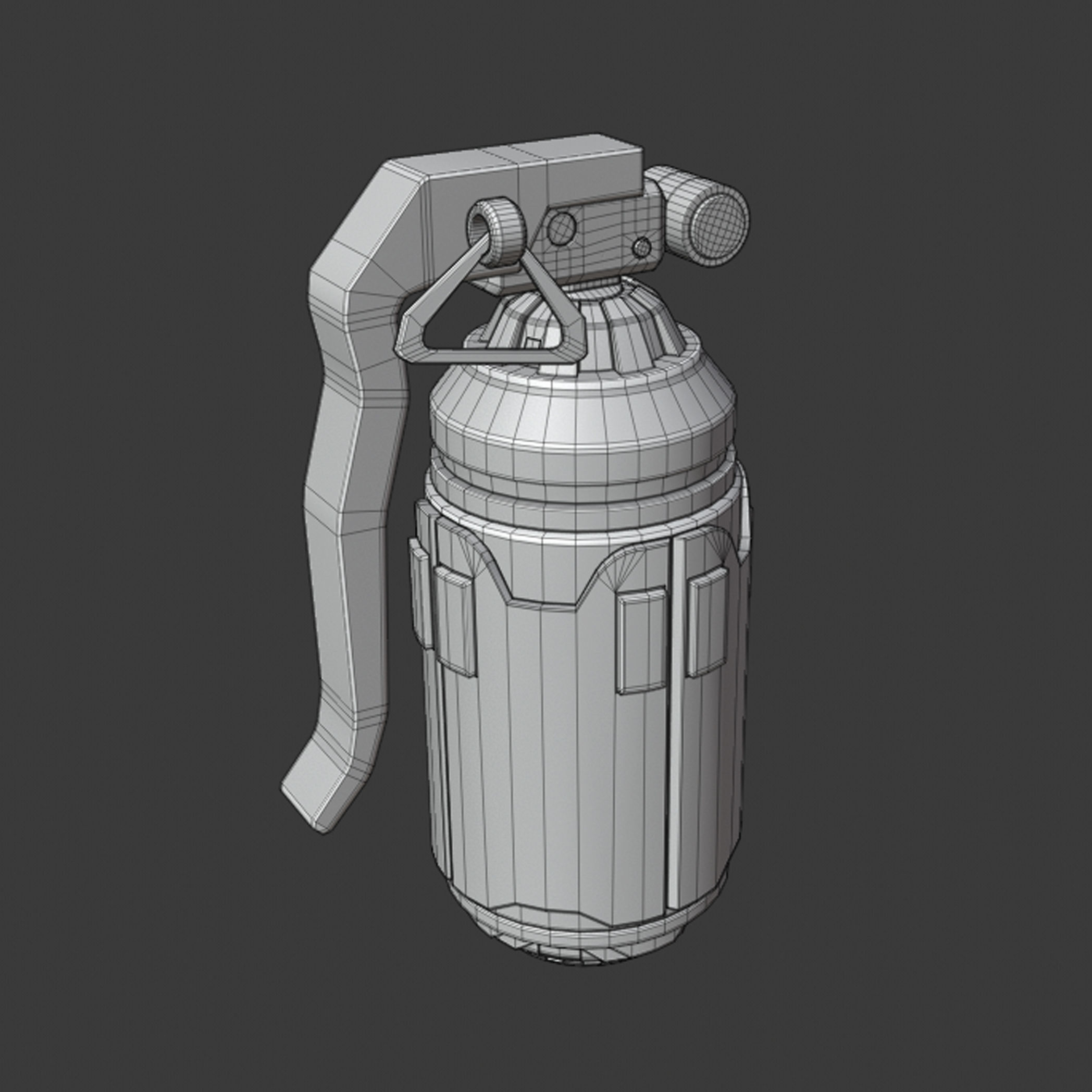 Detailed Stun Grenade - Low poly with 4K textures Free 3D model_5