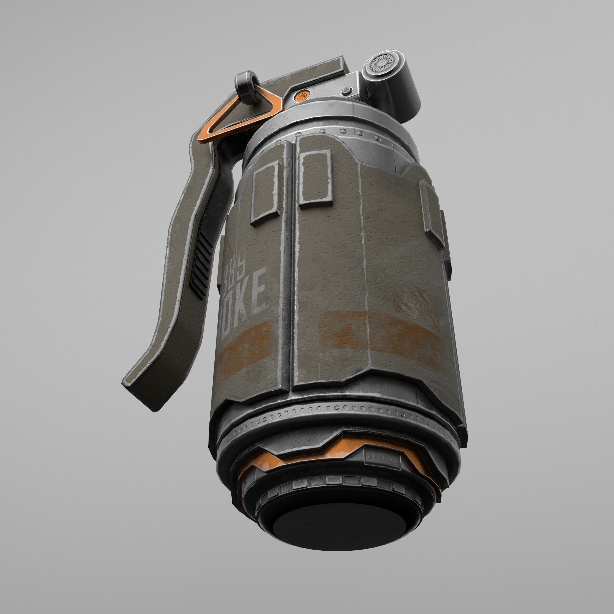 Detailed Stun Grenade - Low poly with 4K textures Free 3D model_4