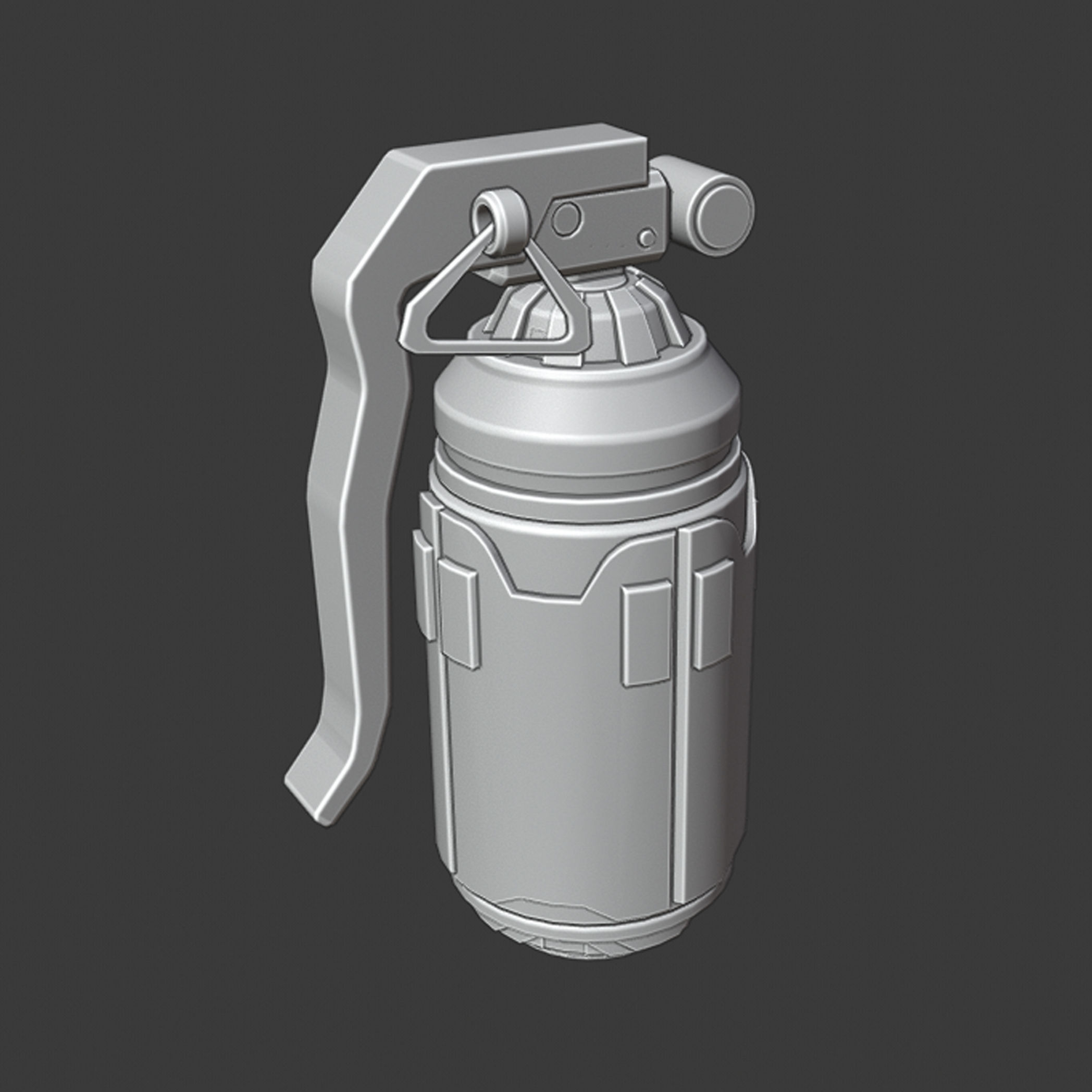 Detailed Stun Grenade - Low poly with 4K textures Free 3D model_6
