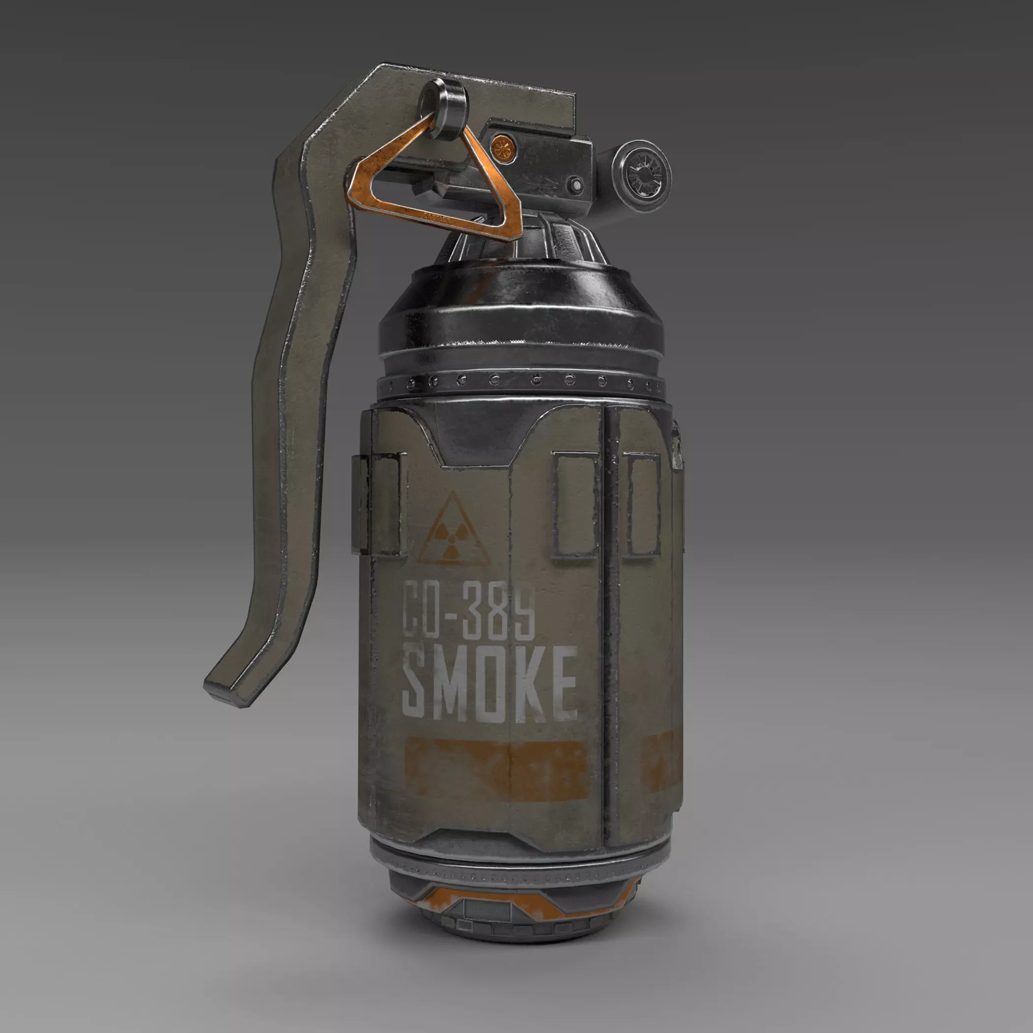 Detailed Stun Grenade - Low poly with 4K textures Free 3D model_0