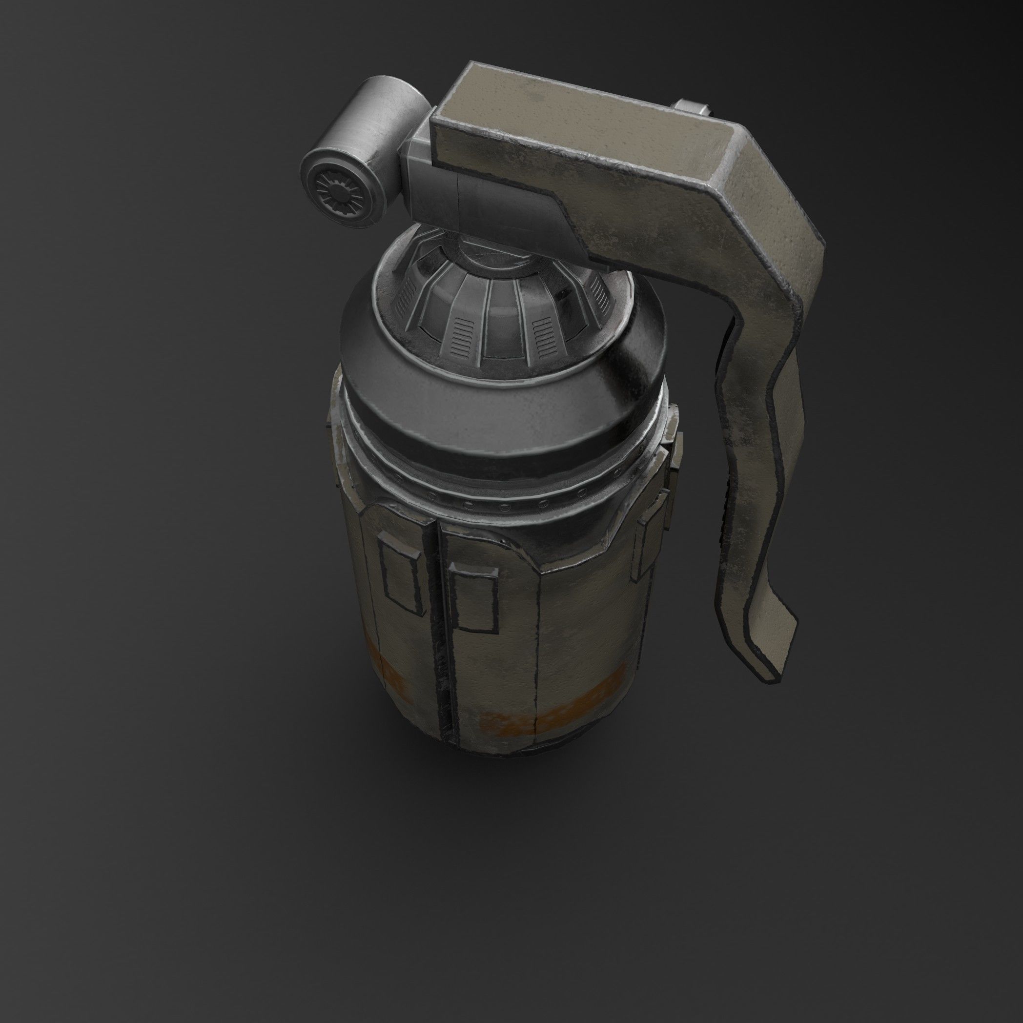 Detailed Stun Grenade - Low poly with 4K textures Free 3D model_2