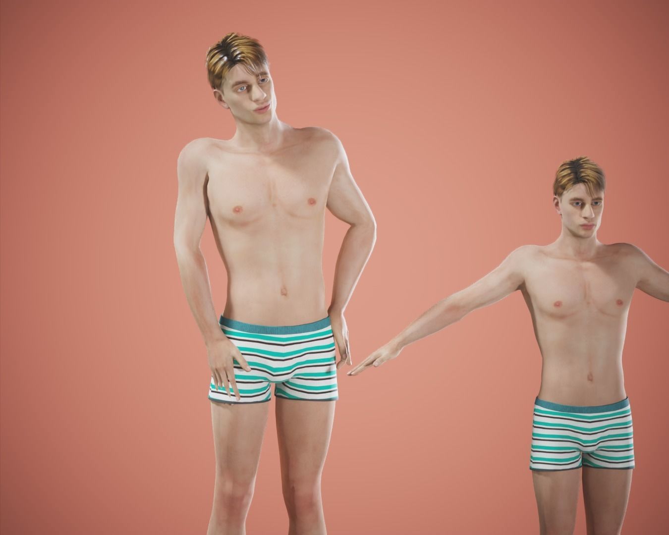 game rigged  boy  sidarat malhotra Low-poly 3D model_1