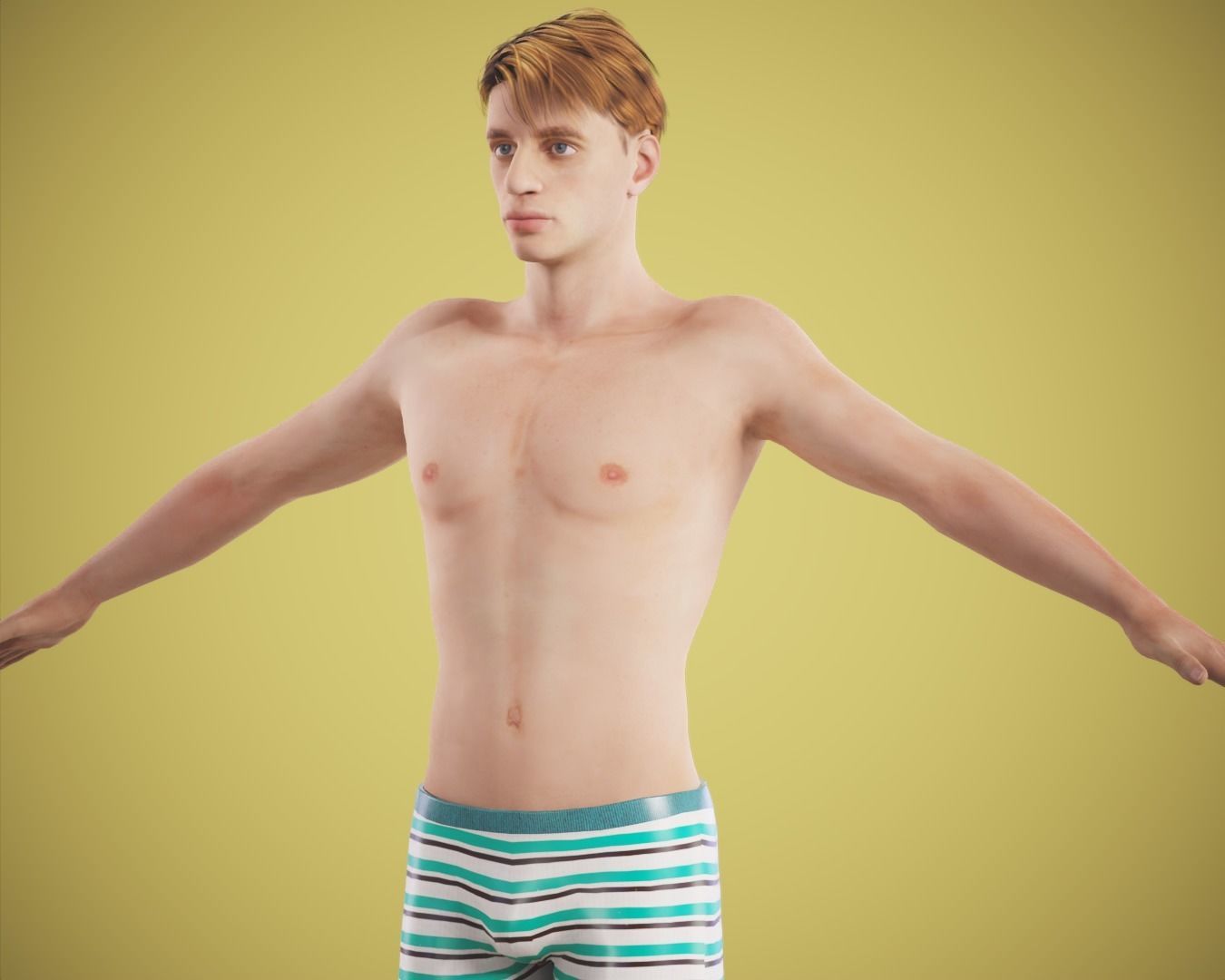 game rigged  boy  sidarat malhotra Low-poly 3D model_9