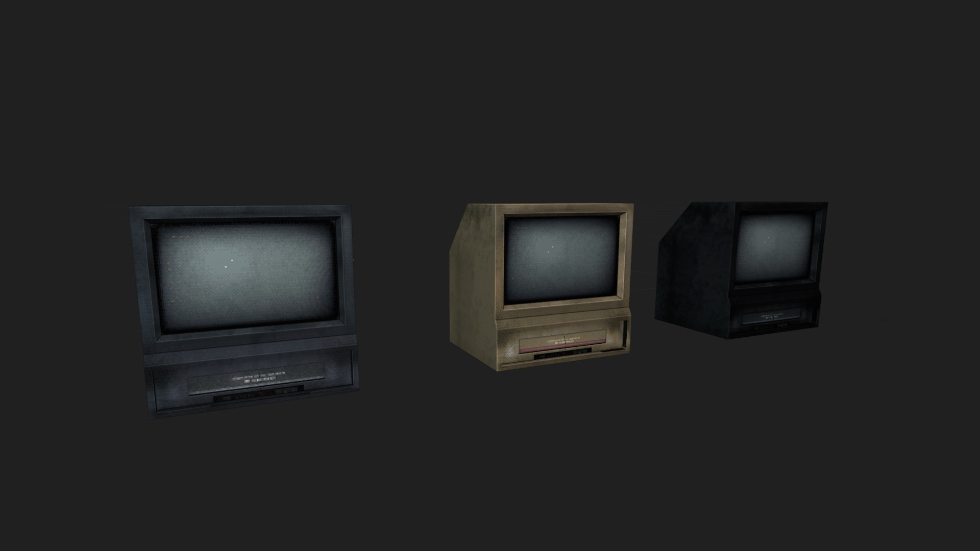 VHS and VCR TV Pack in Retro PSX-PS1 Style Low-poly 3D model_5