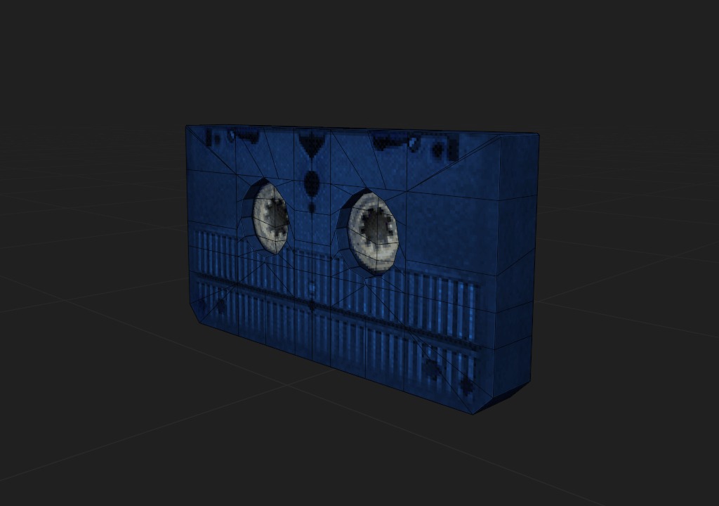 VHS and VCR TV Pack in Retro PSX-PS1 Style Low-poly 3D model_9